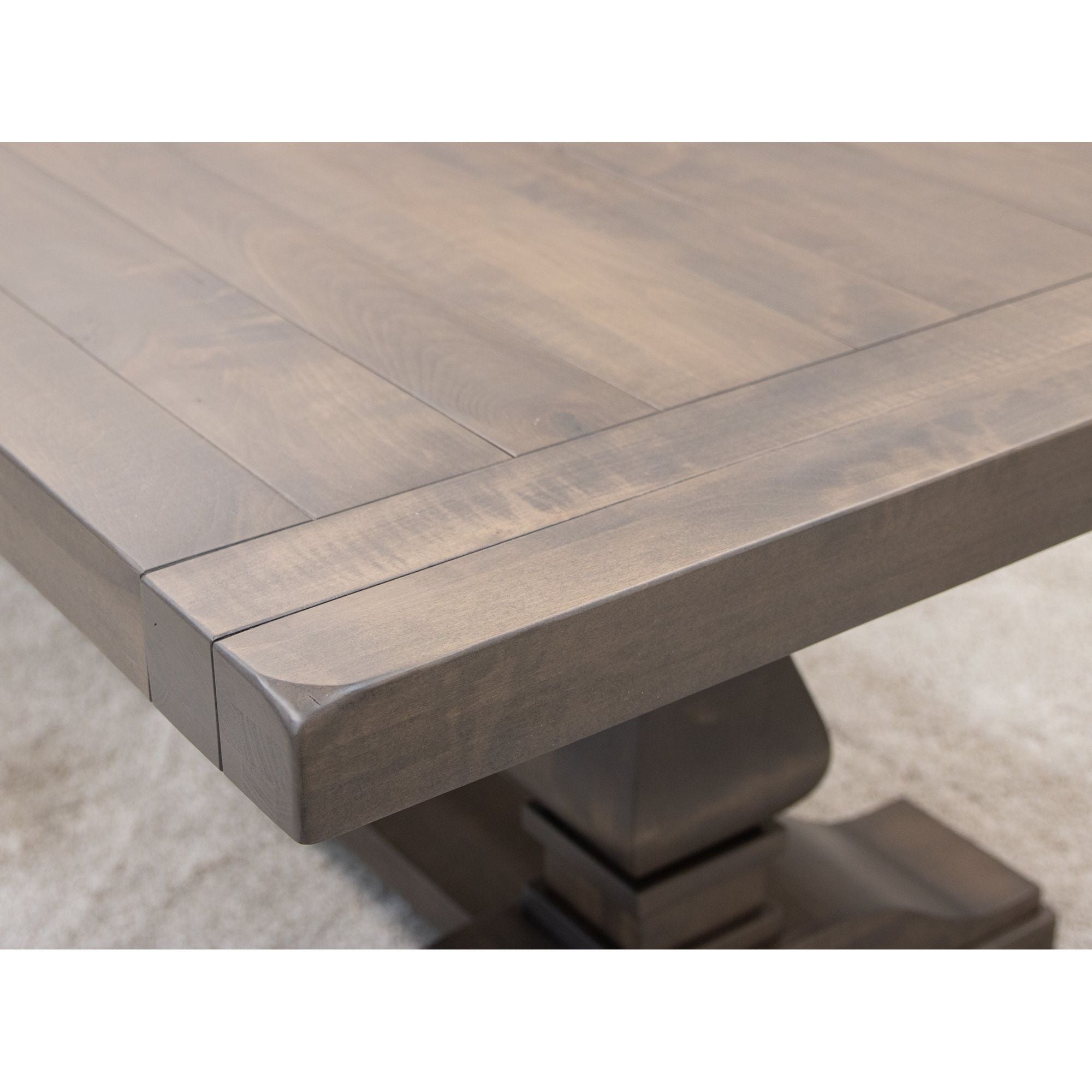 Hillside Maple Wood Large Modern Double Pedestal Extending Dining Table | DCD