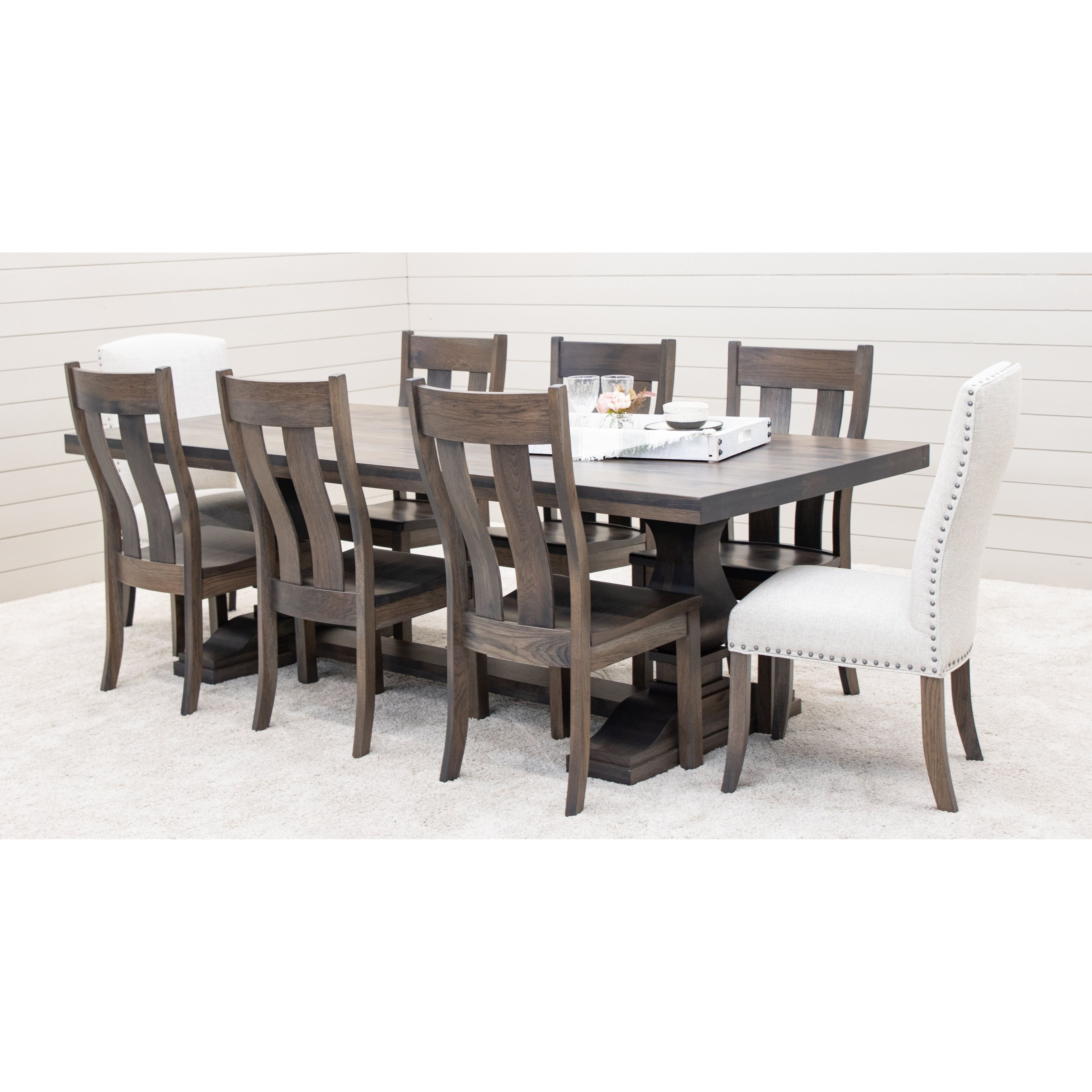 Urbana Rustic White Oak Wood Side Dining Chair | SB