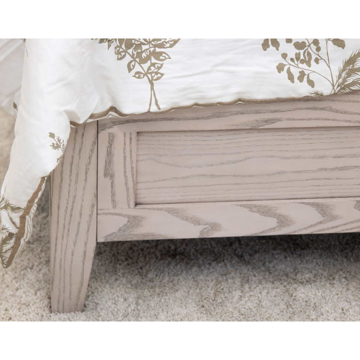 Hilton King Oak Wood Storage Platform Bed | SS