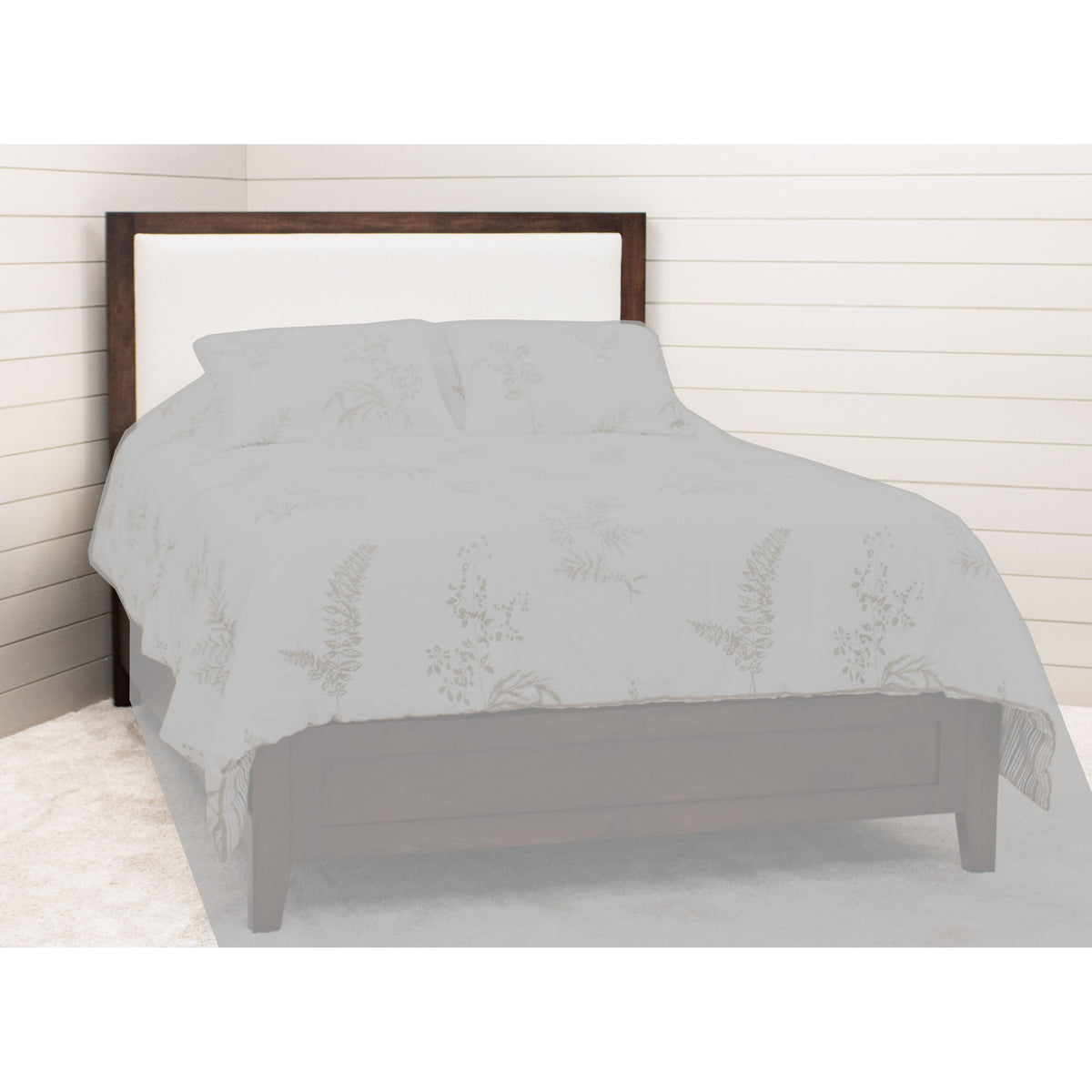 Hilton California King Maple Wood Bed with Upholstered Headboard | BV