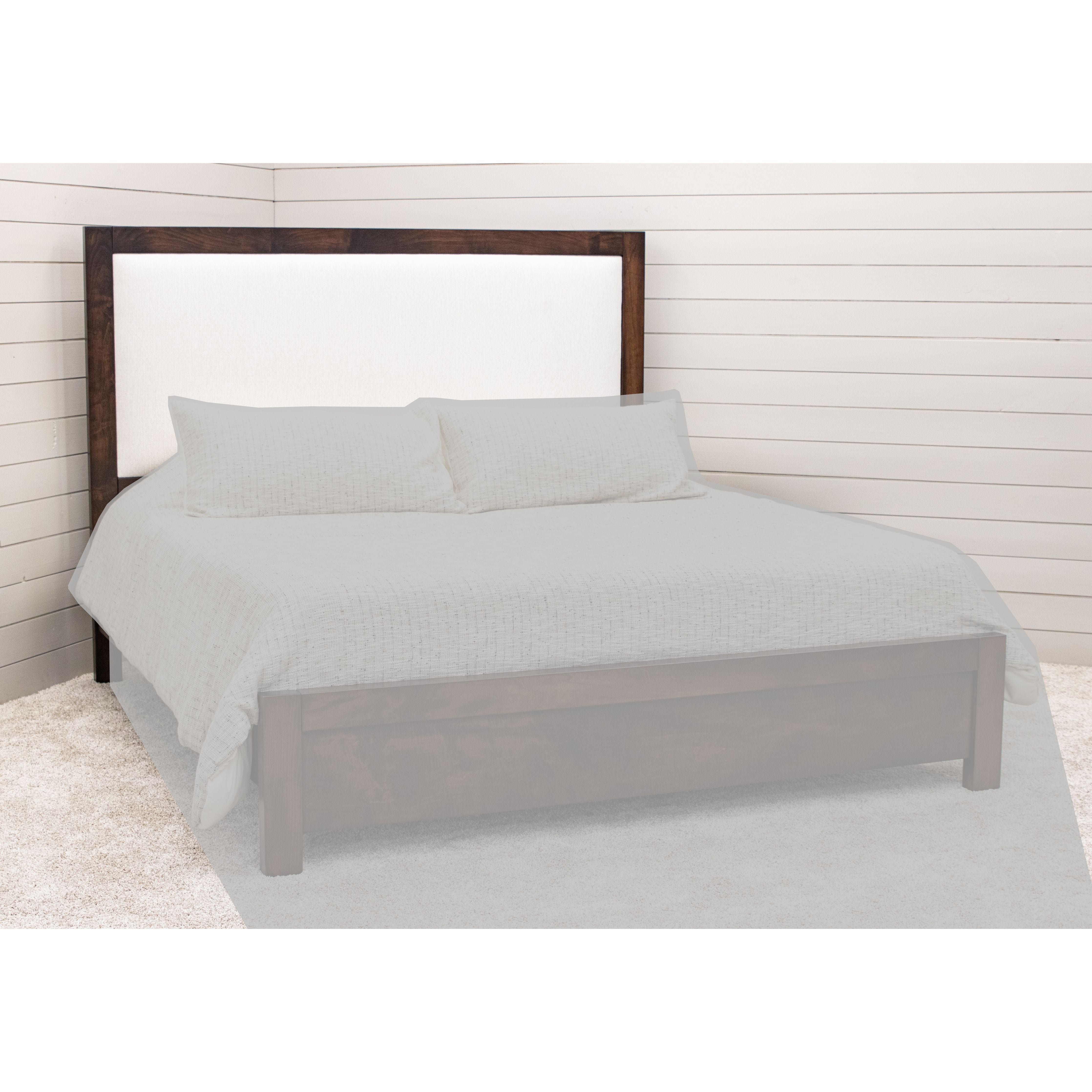 Hudson King Maple Wood Bed with Upholstered Headboard | BV