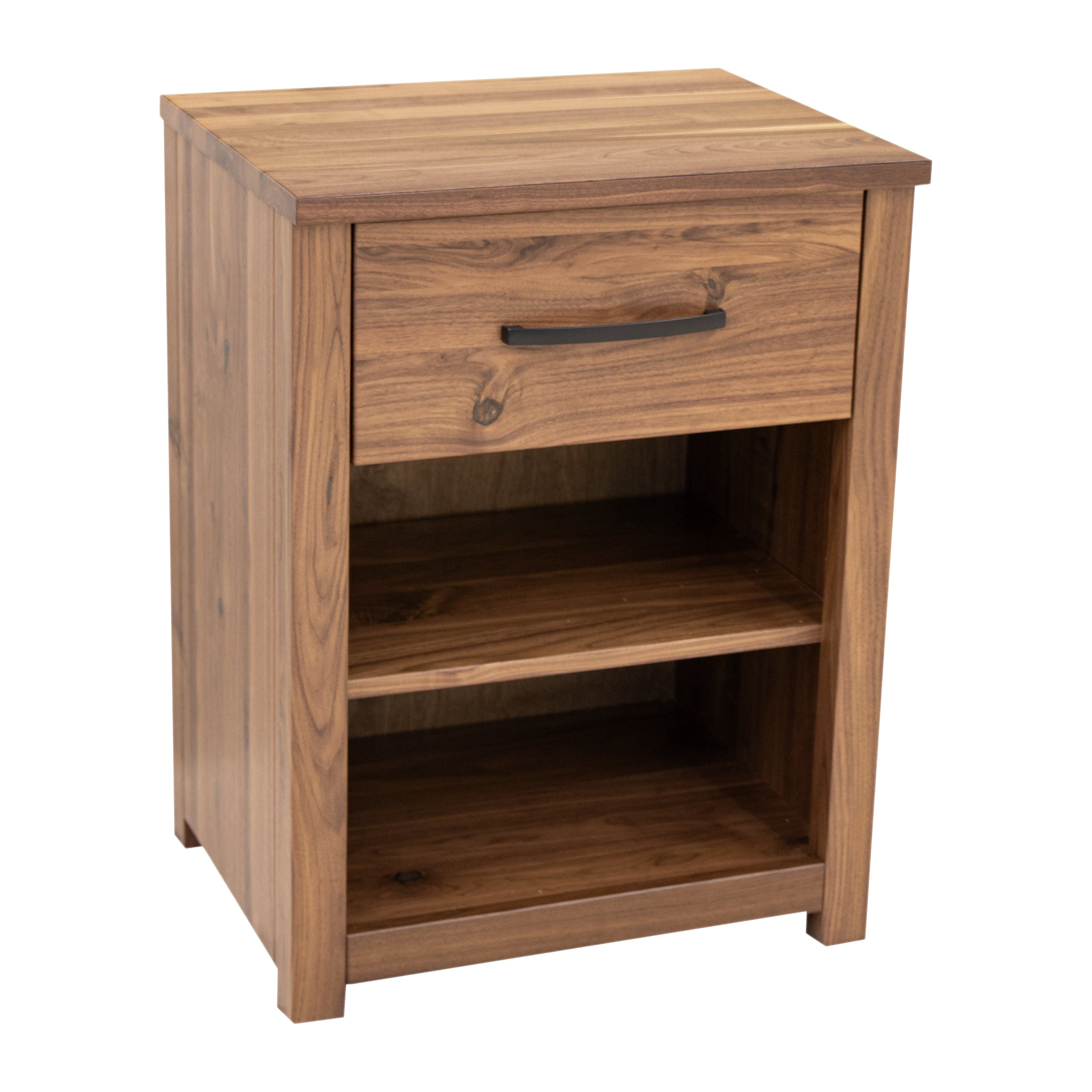 Hudson 1-Drawer, Open Nightstand