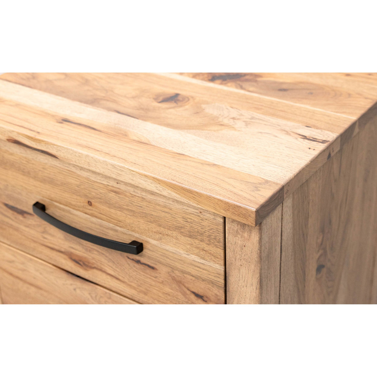 Hudson Hickory Wood 3-Drawer Nightstand | WB