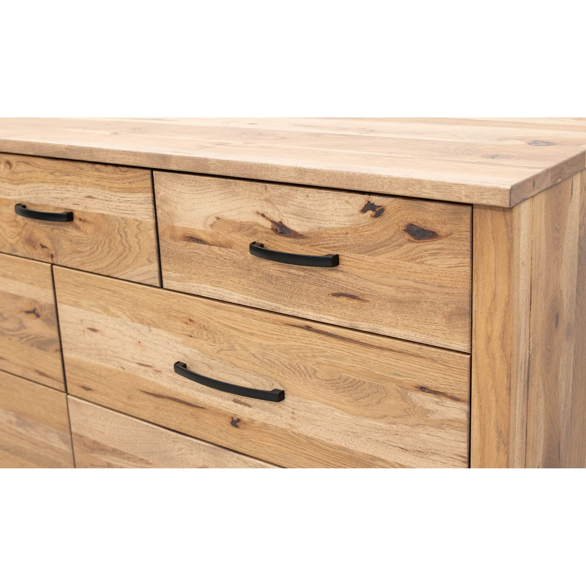 Hudson Hickory Wood 9-Drawer Tall Dresser | WB