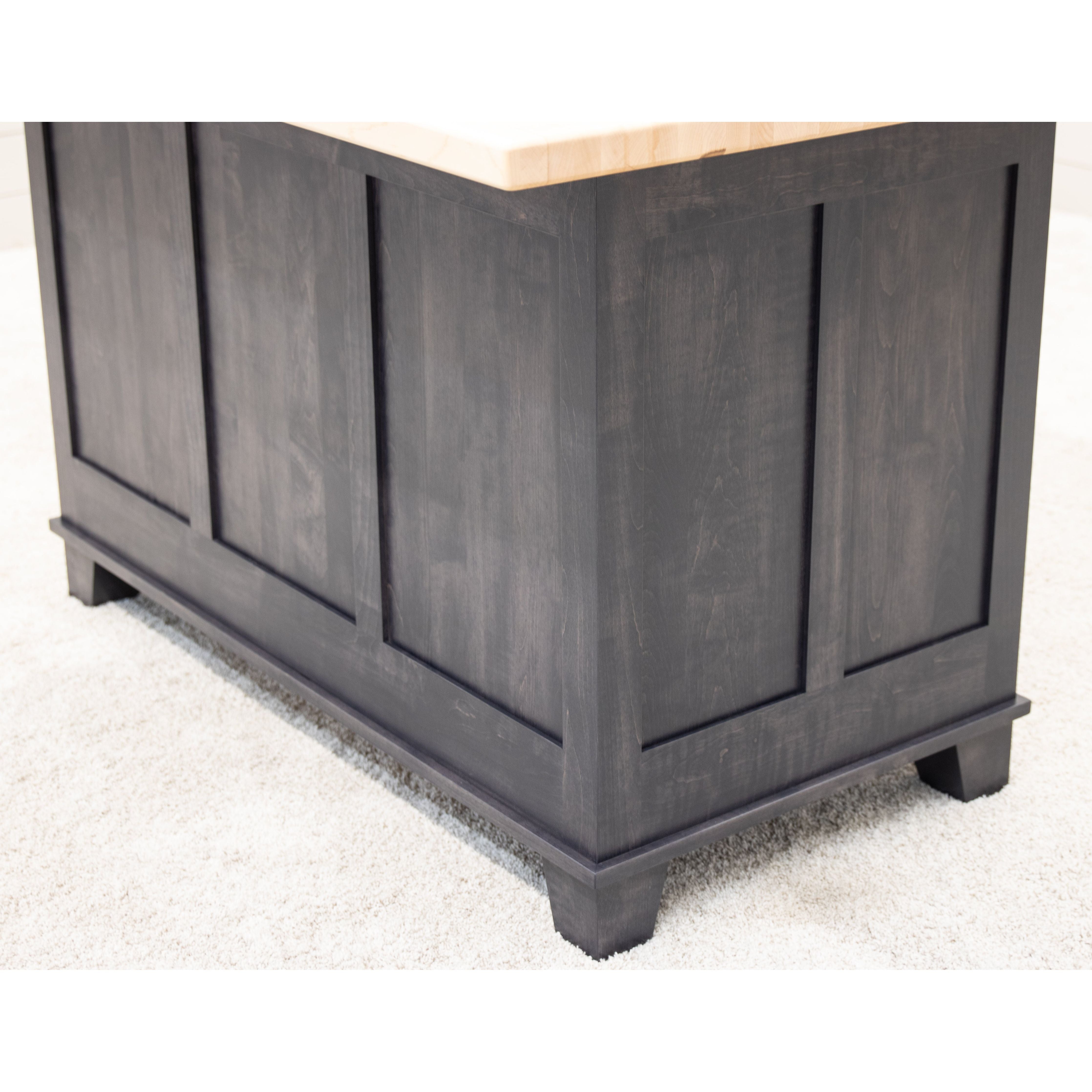 IS-2076 Bridgeport Maple Wood Island with Butcher Block Top | GS&NAT