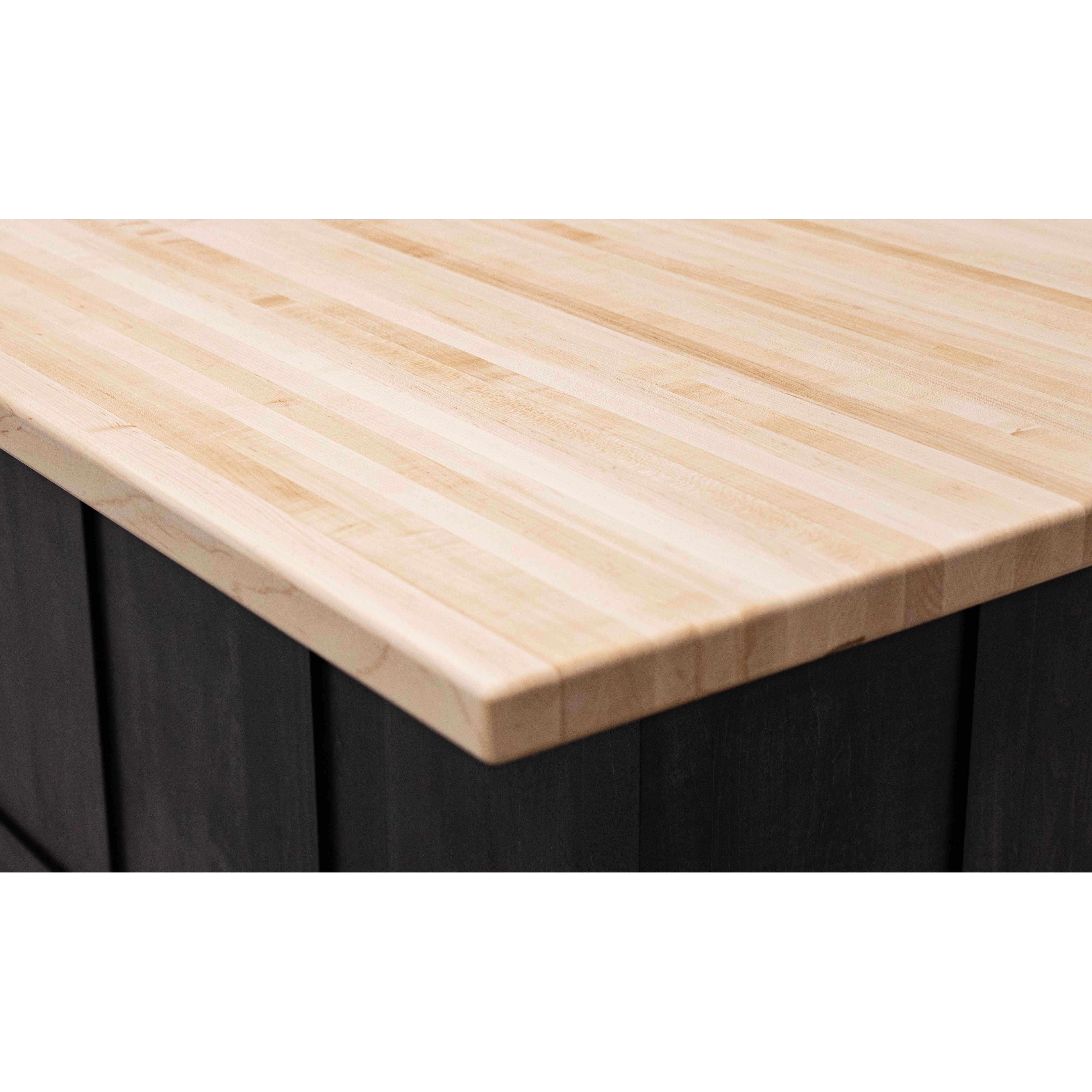 IS-2076 Bridgeport Maple Wood Island with Butcher Block Top | GS&NAT