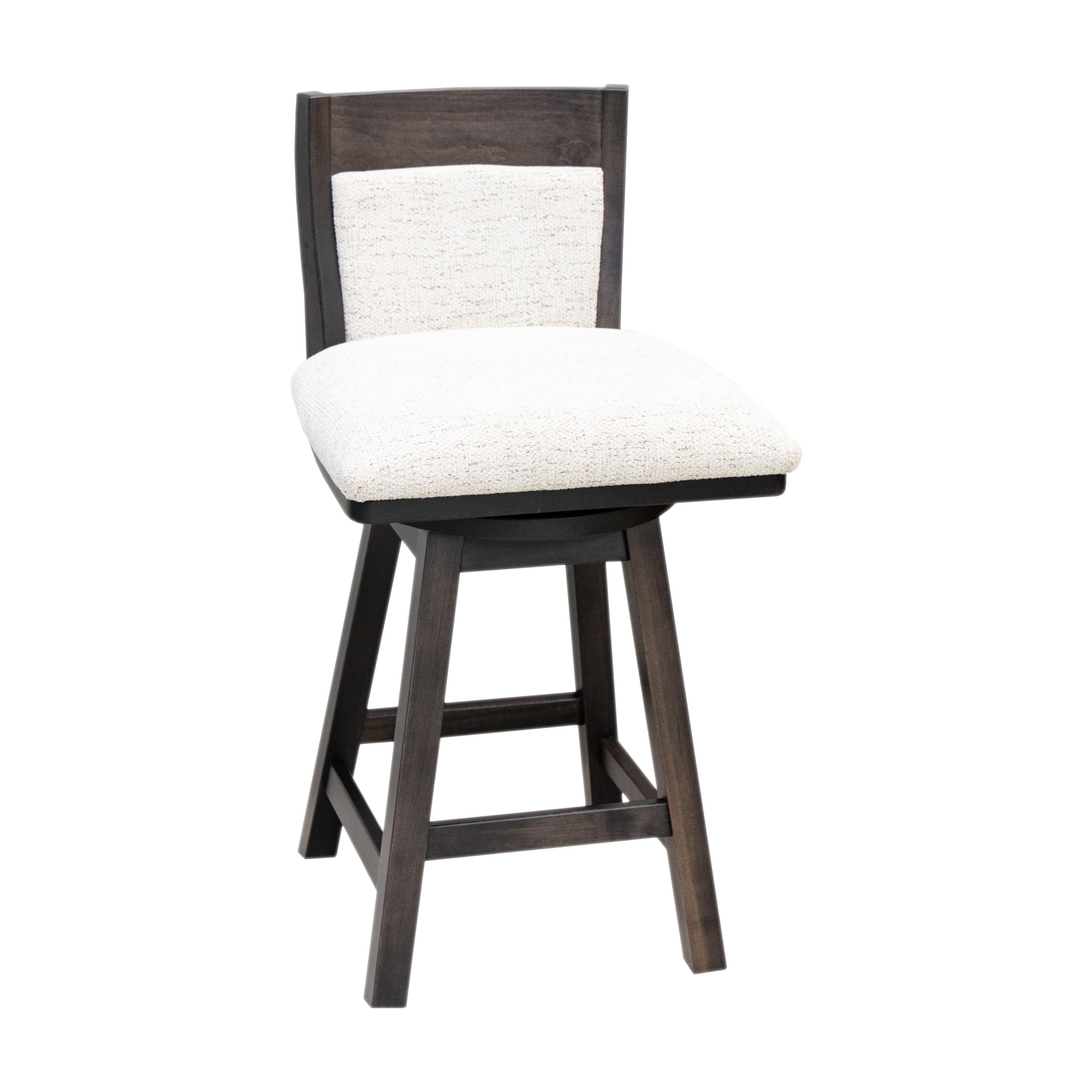 Jacana 24" Maple Wood Swivel Bar Stool with Fabric Seat | DK