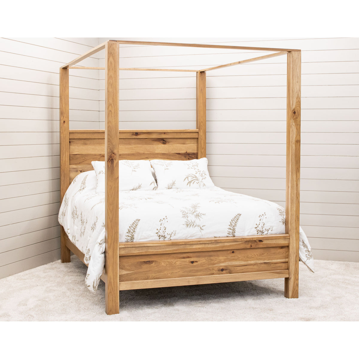 Jackson Full Hickory Wood Four Poster Canopy Bed | WB