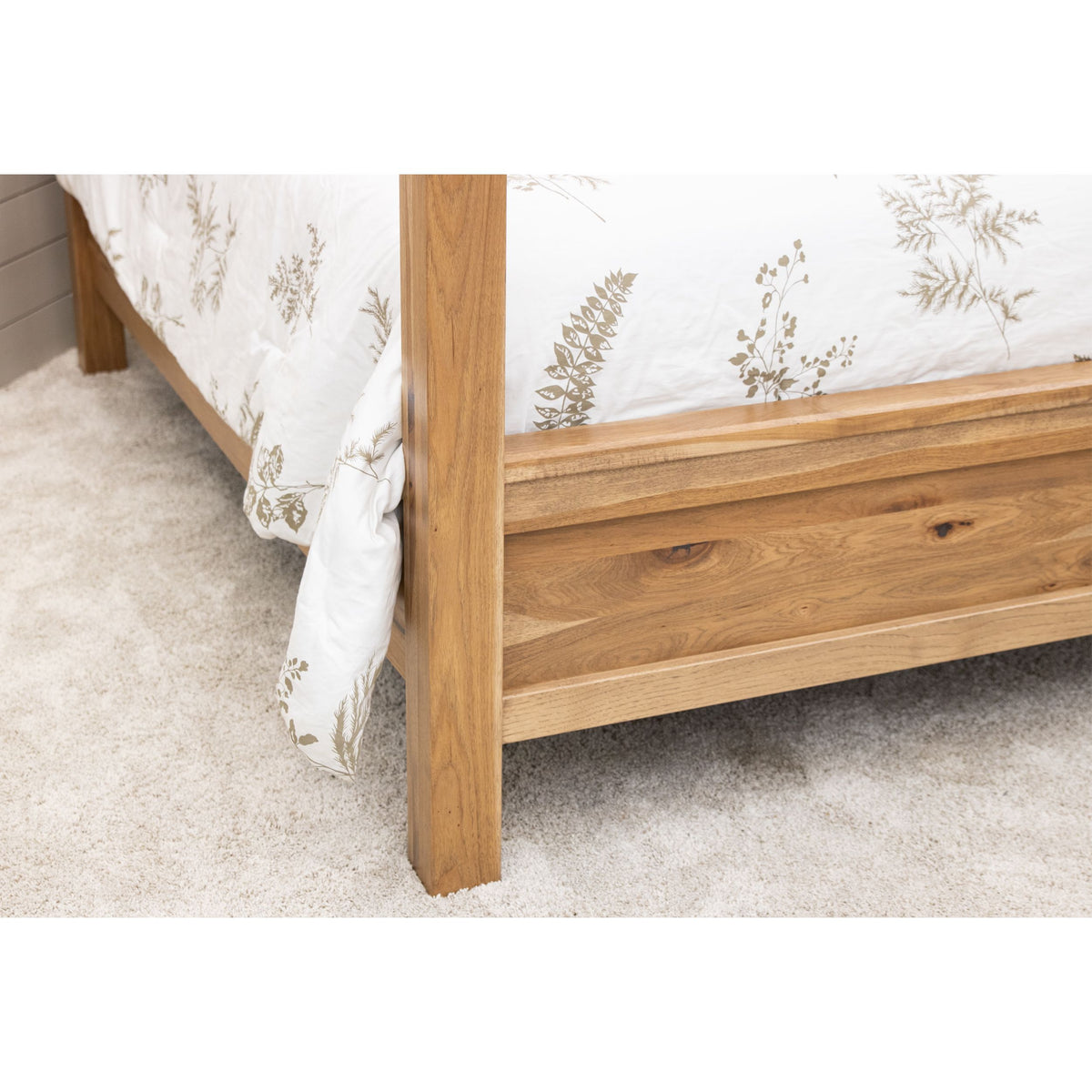 Jackson Full Hickory Wood Four Poster Canopy Bed | WB