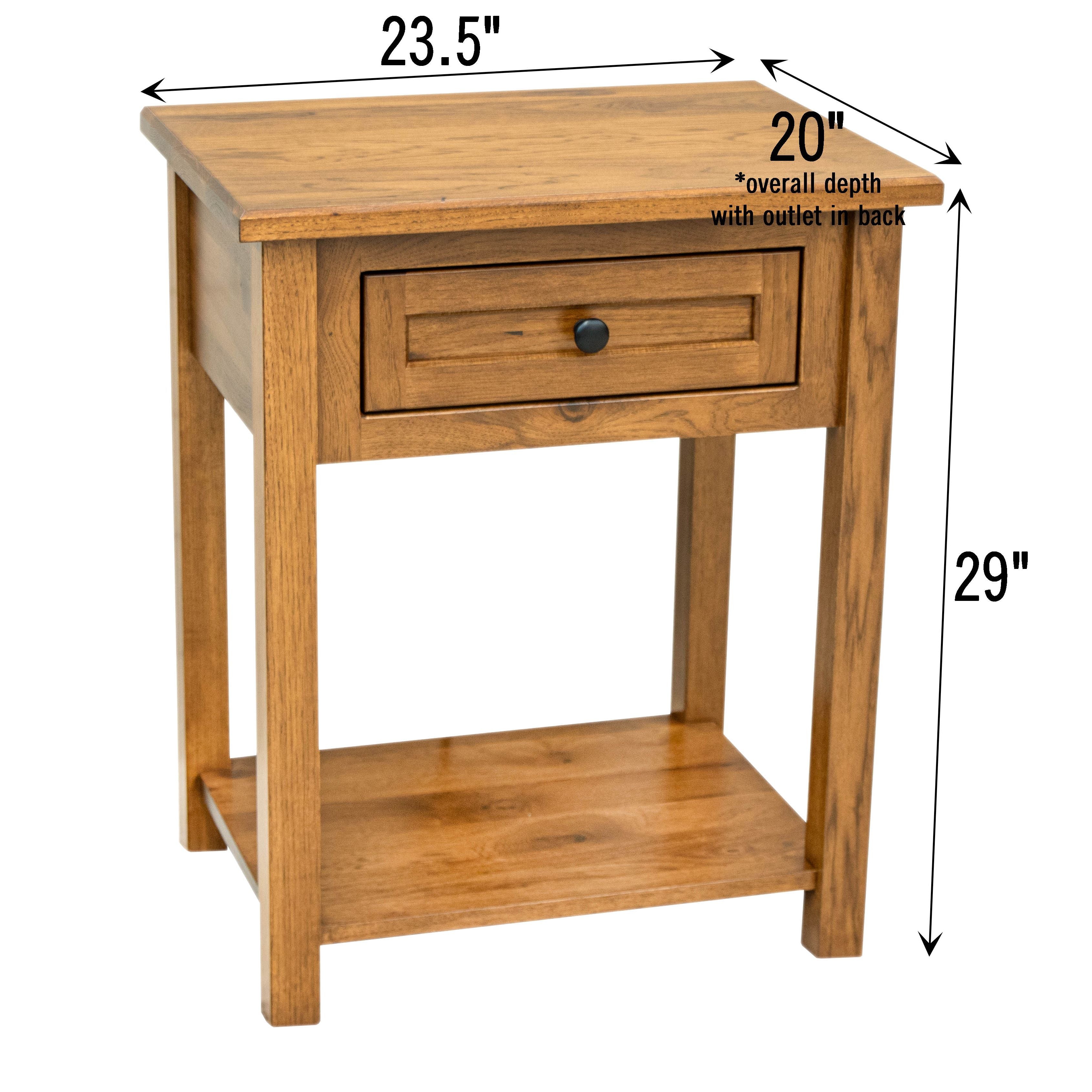 Jackson 1-Drawer, Open Nightstand