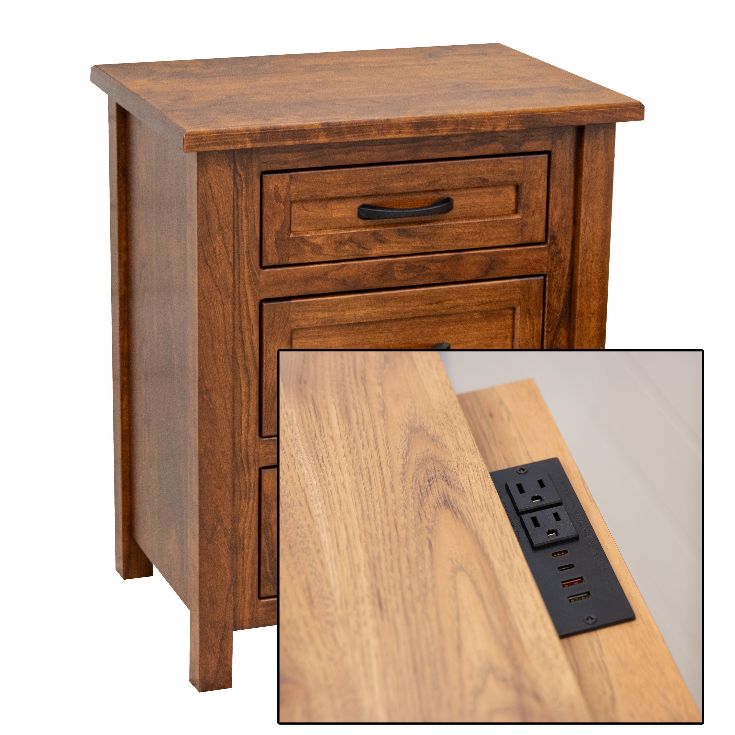 Jackson 3-Drawer Nightstand