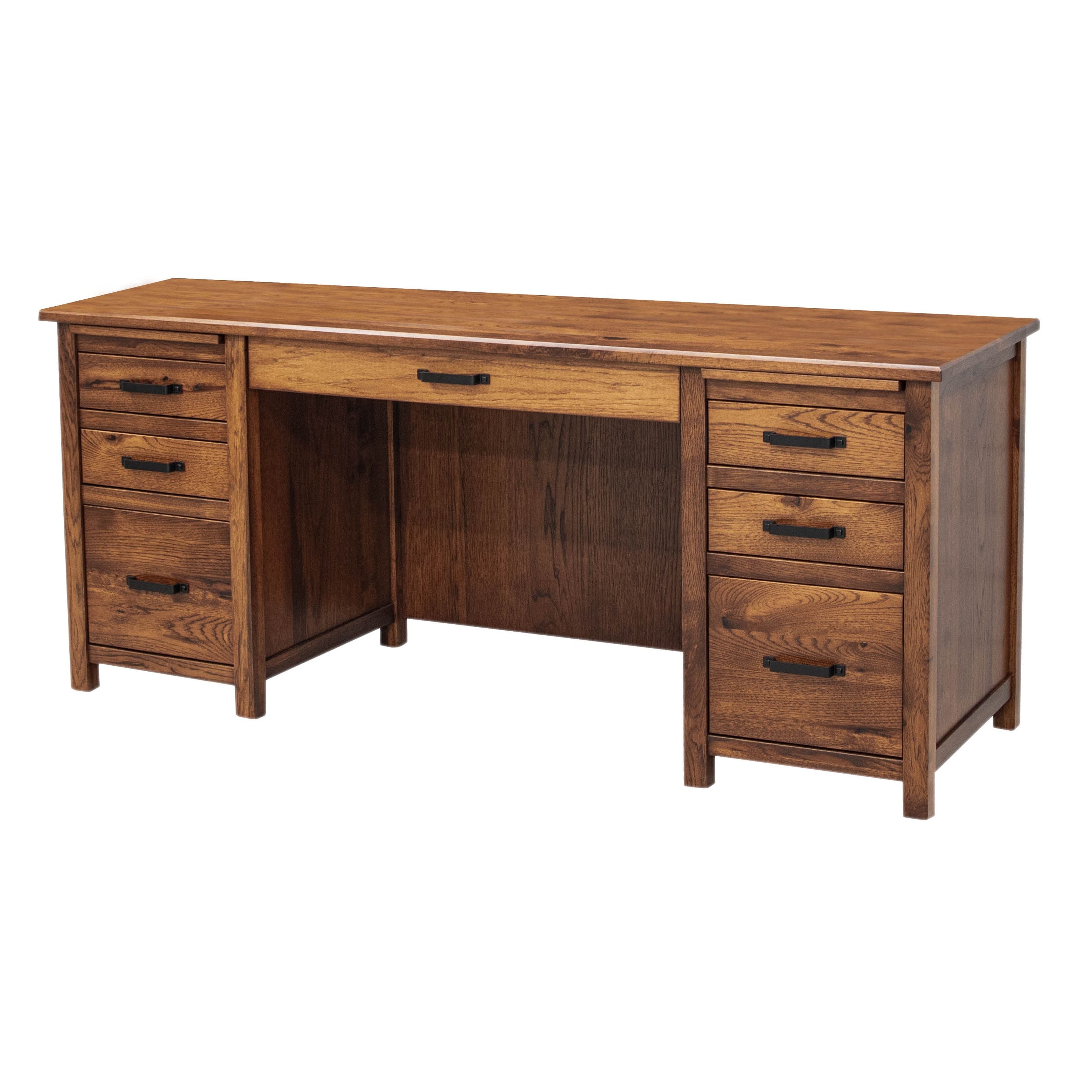 Jackson Hickory Wood Flat Wall Desk | ASB