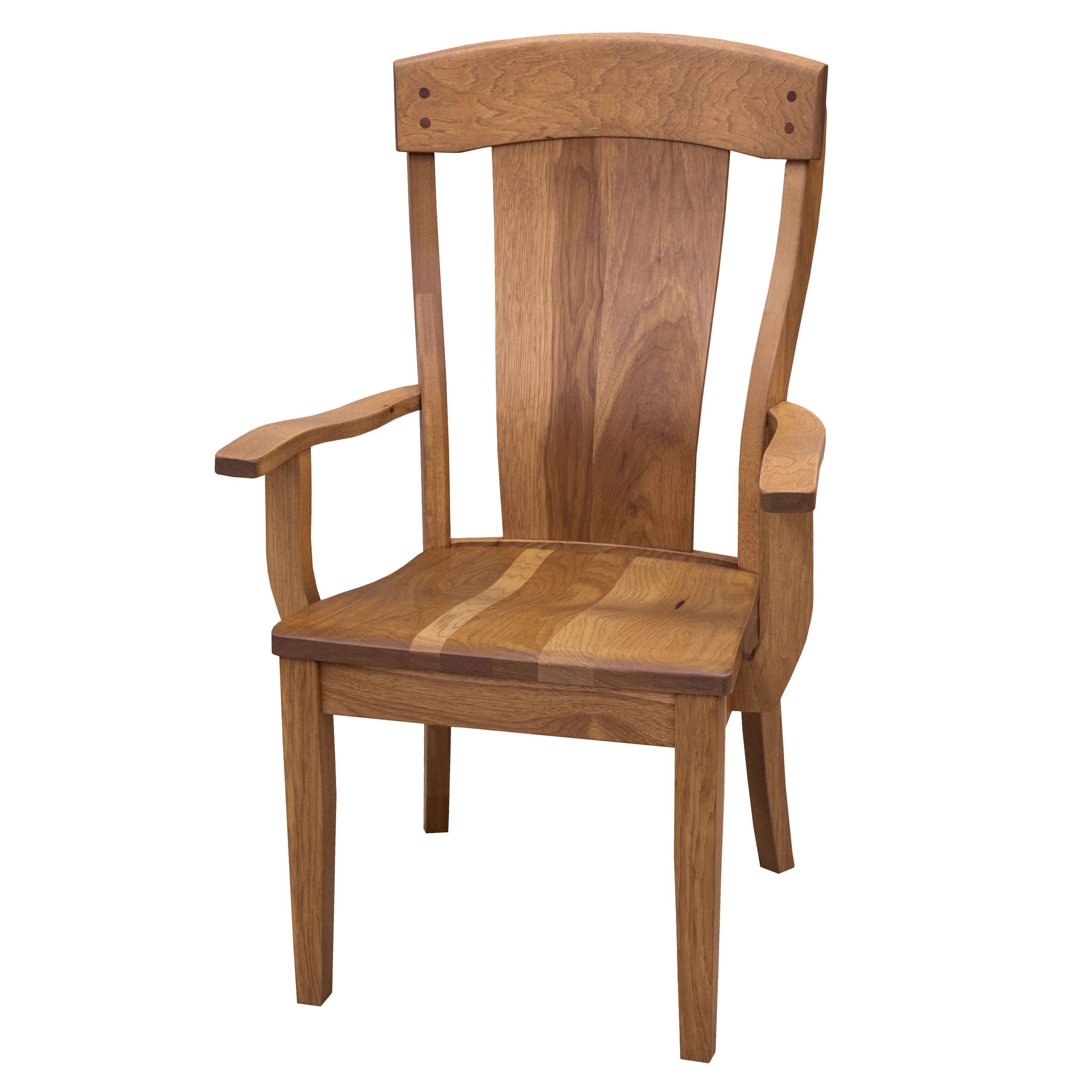 Kowan Hickory Wood Arm Dining Chair | HC