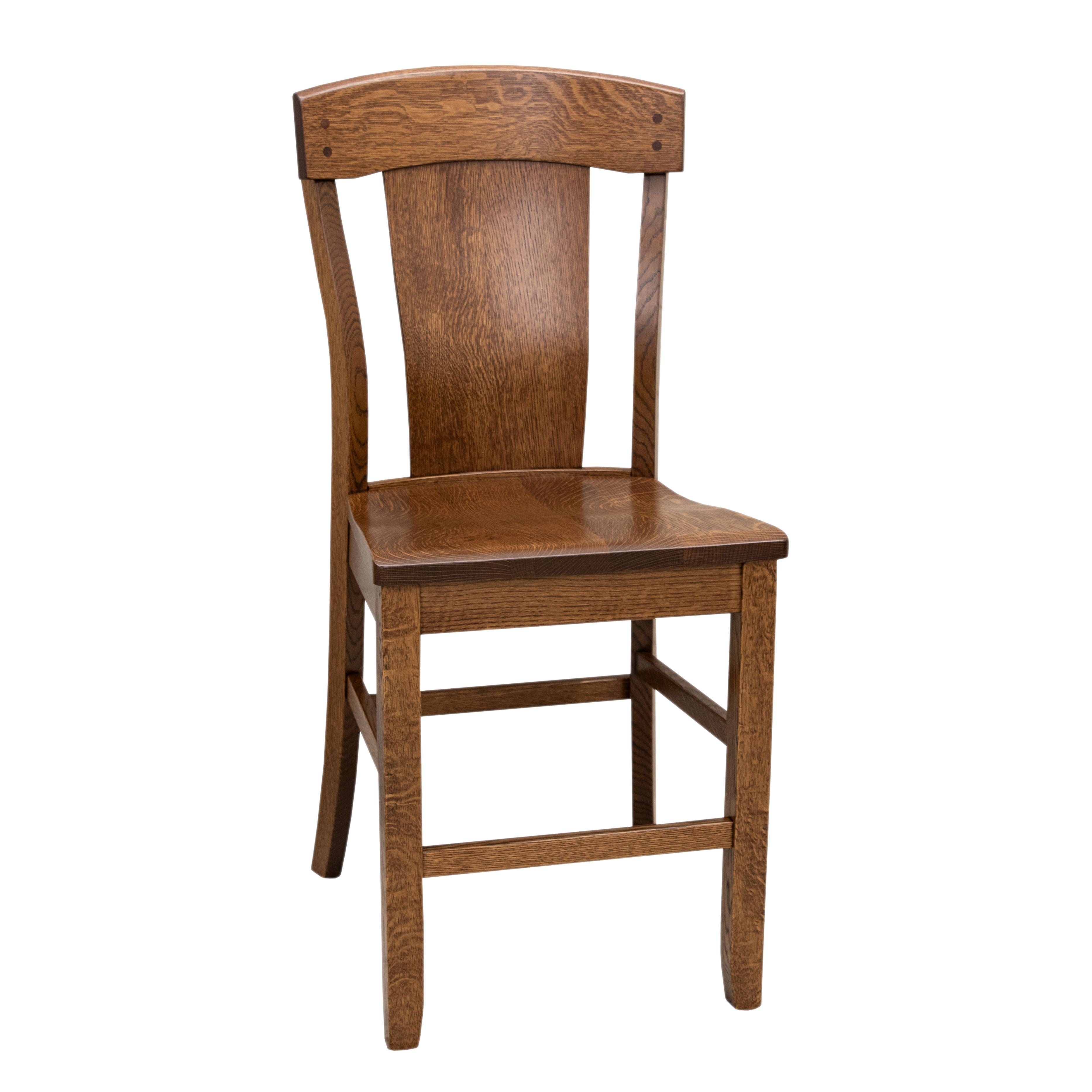 Kowan Quarter Sawn White Oak Wood 24" Stationary Bar Stool | ASB