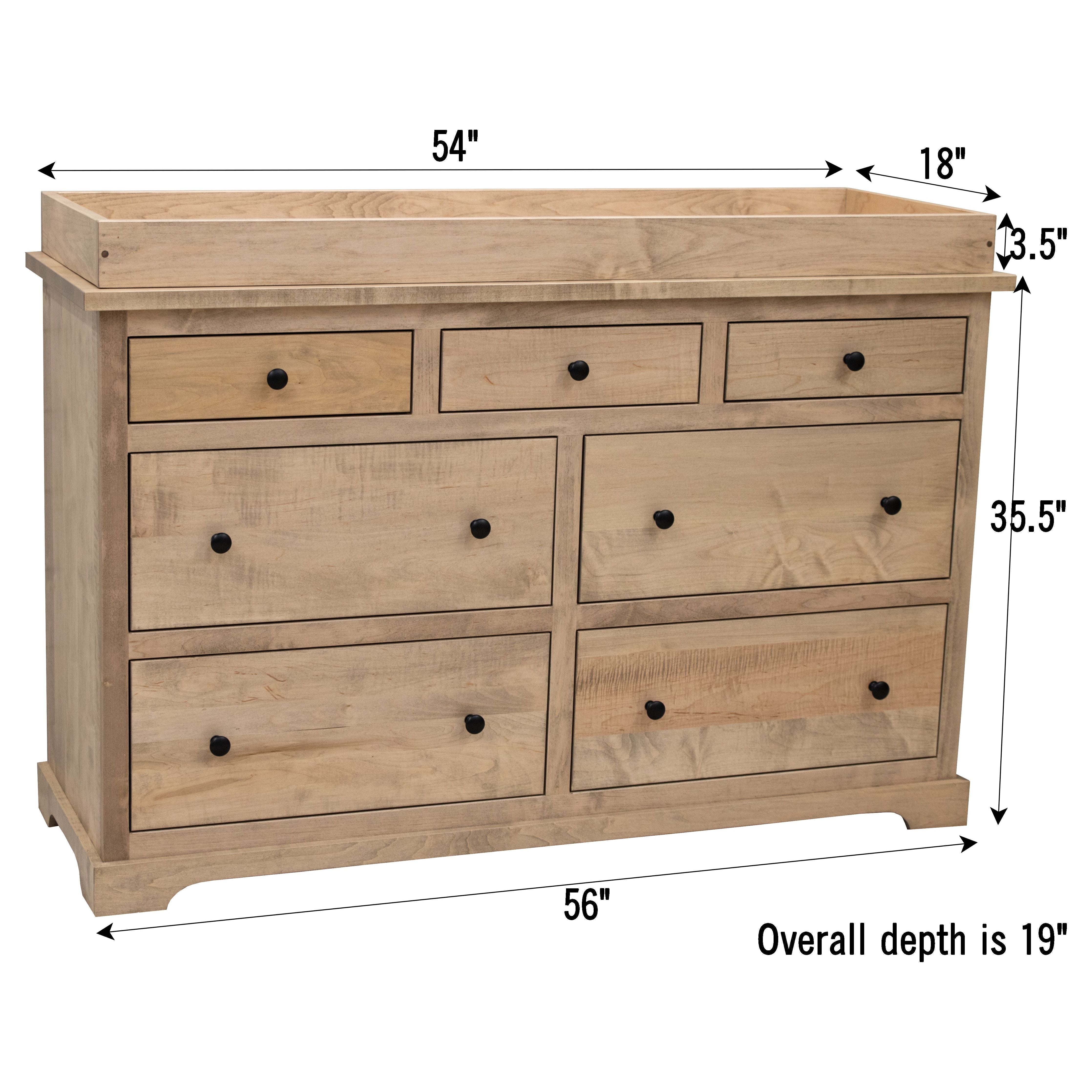 Lakeport Nursery Maple Wood Dresser with Changing Topper | DS