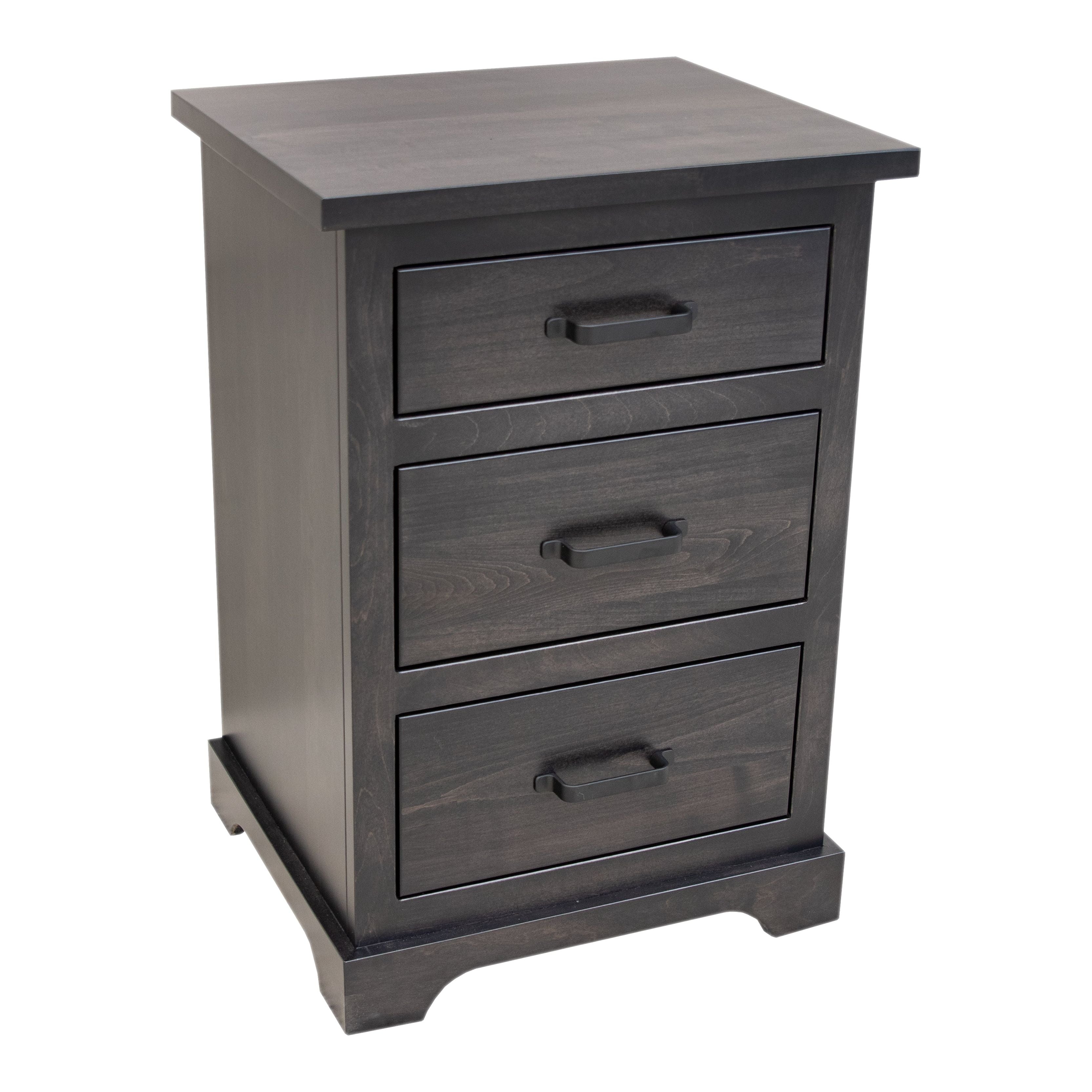 Lakeport 3-Drawer Maple Wood Nightstand | DK