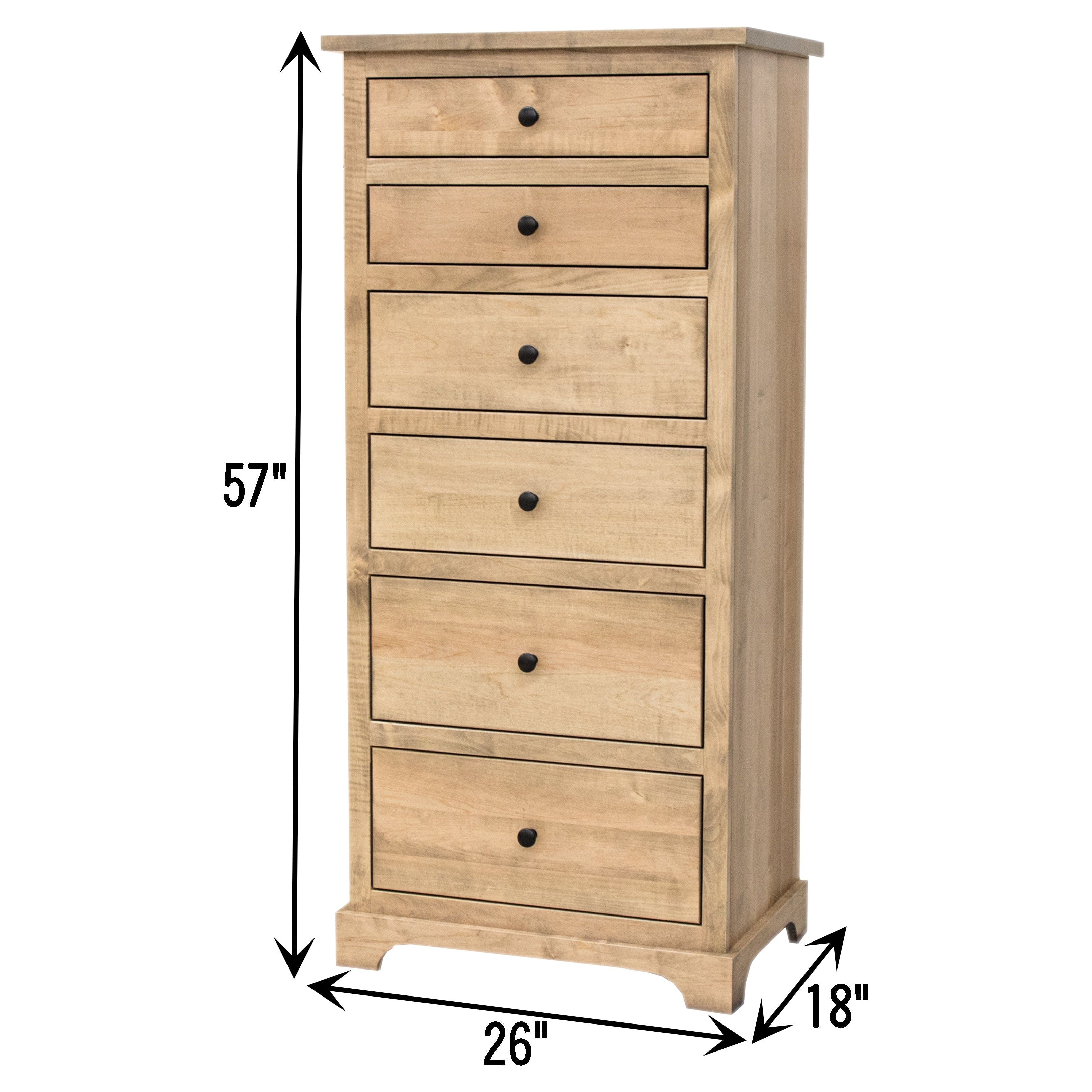 Lakeport 6-Drawer Maple Wood Lingerie Dresser | DS