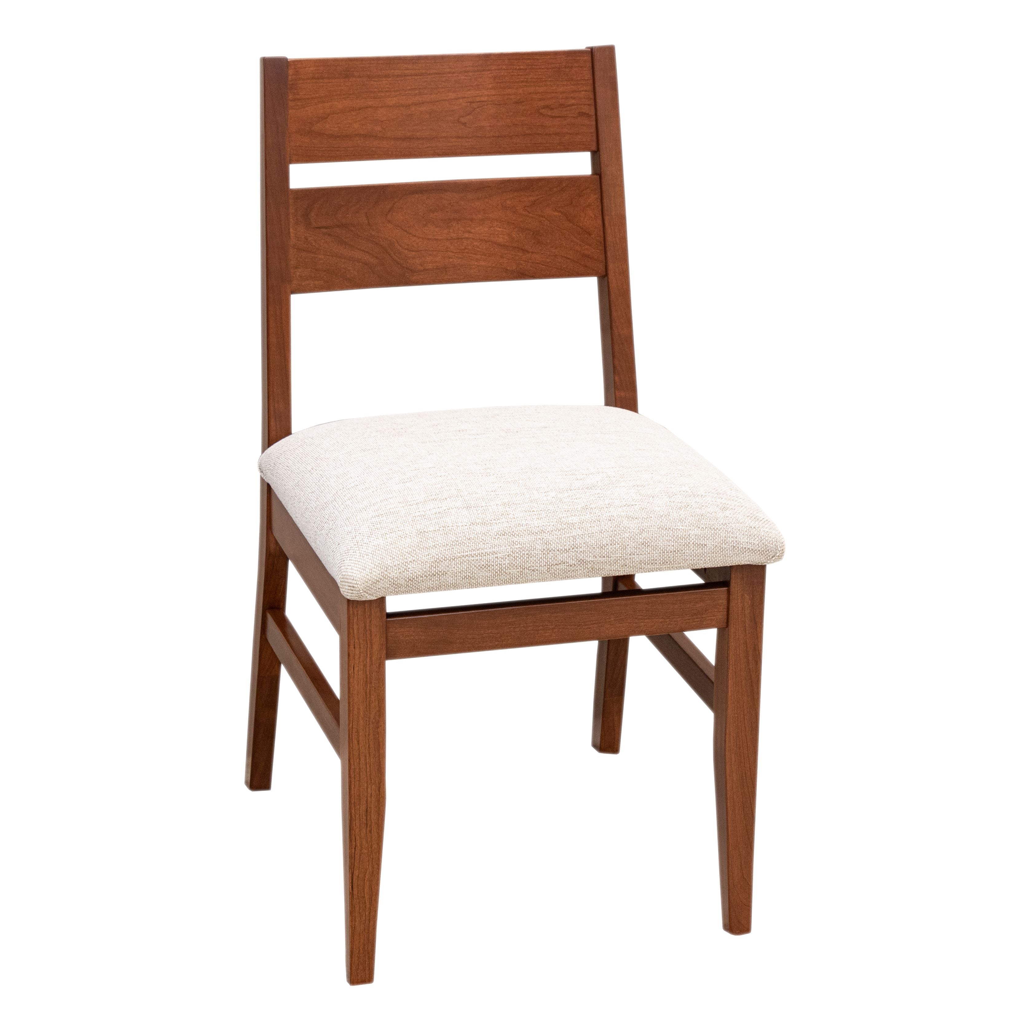 Laker Cherry Wood Side Dining Chair with Fabric Seat | MC