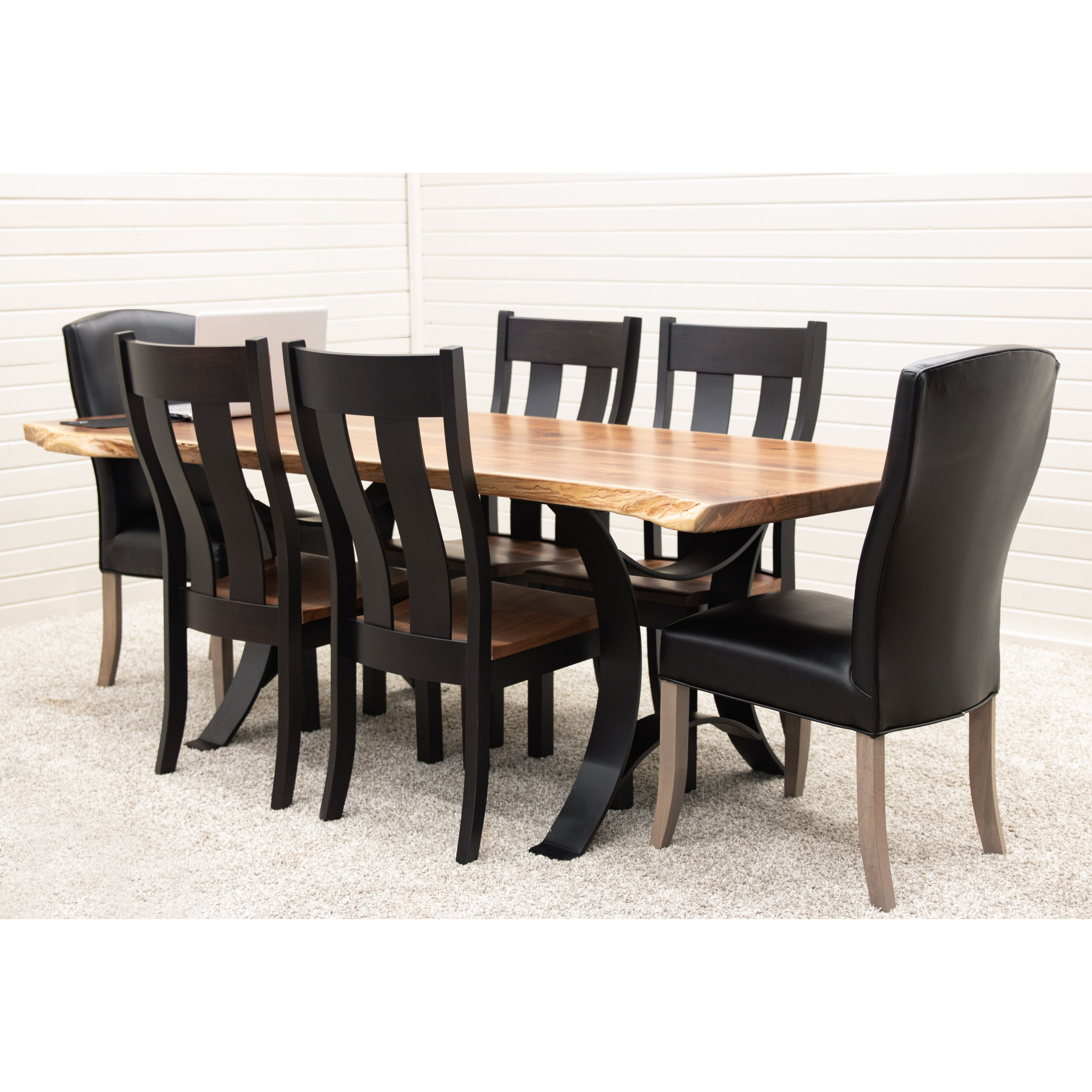 Urbana Black & Wood Side Dining Chair | M-EB&W-NAT