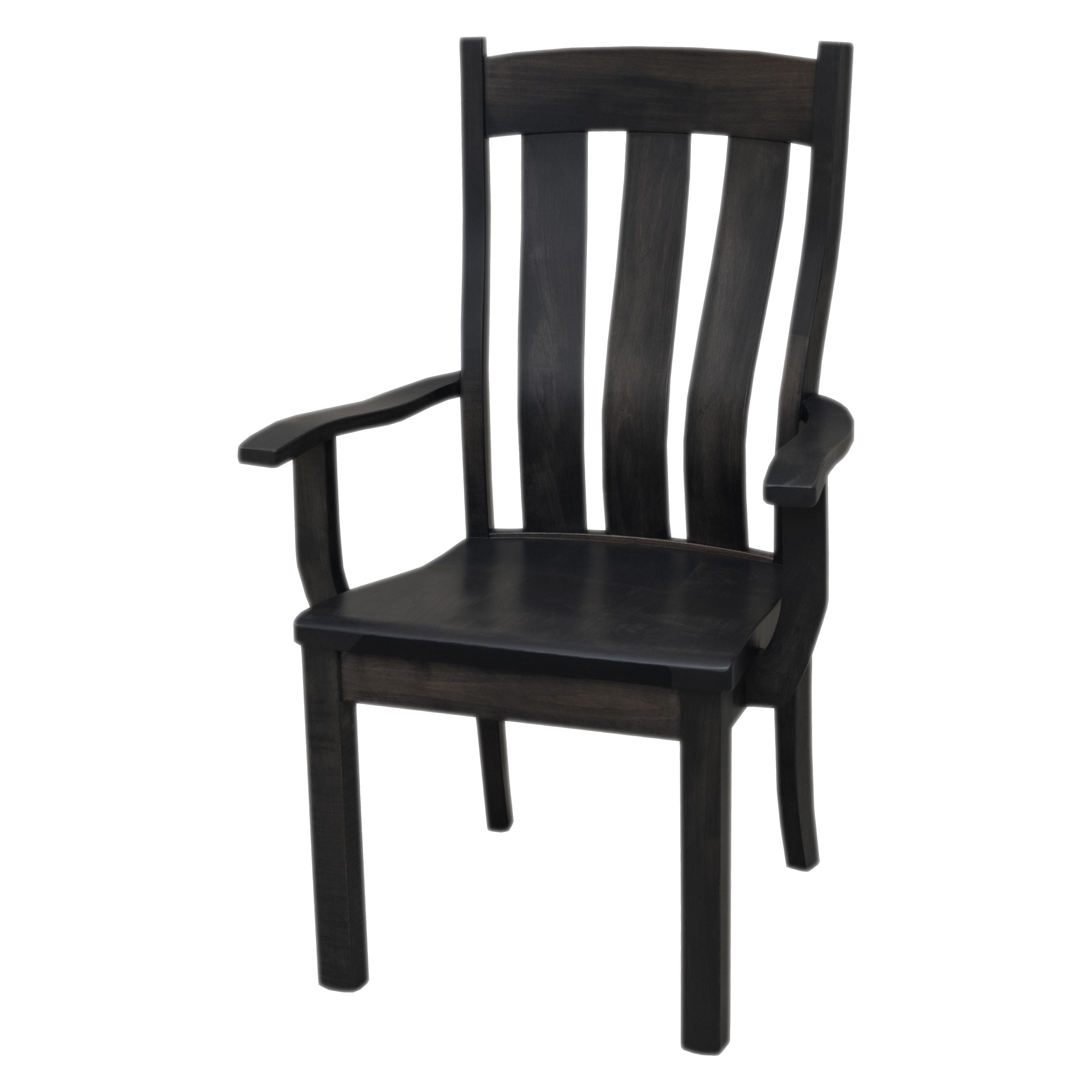 Logan Black Maple Wood Arm Dining Chair | EB