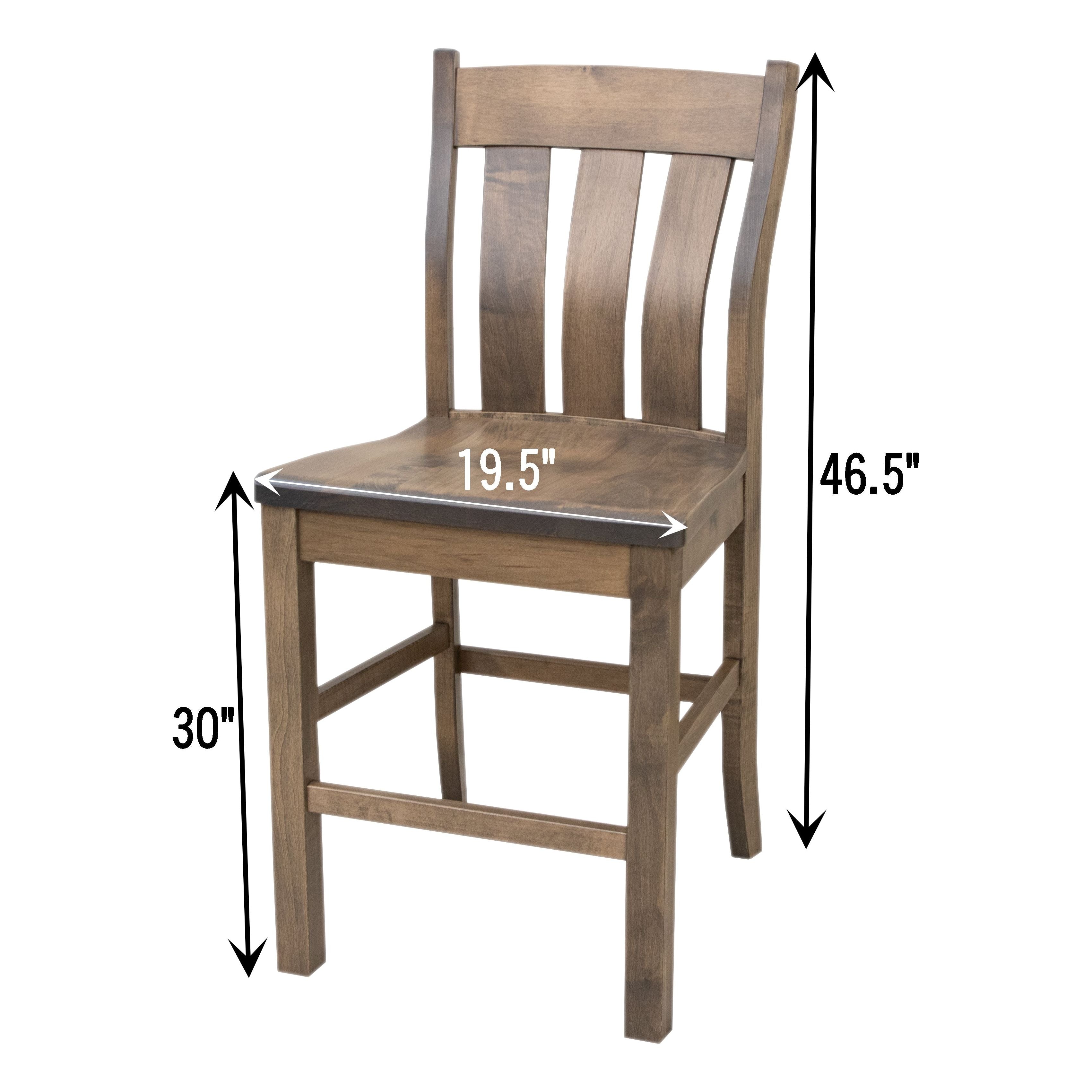 Logan Maple Wood 24" Stationary Bar Stool | SP