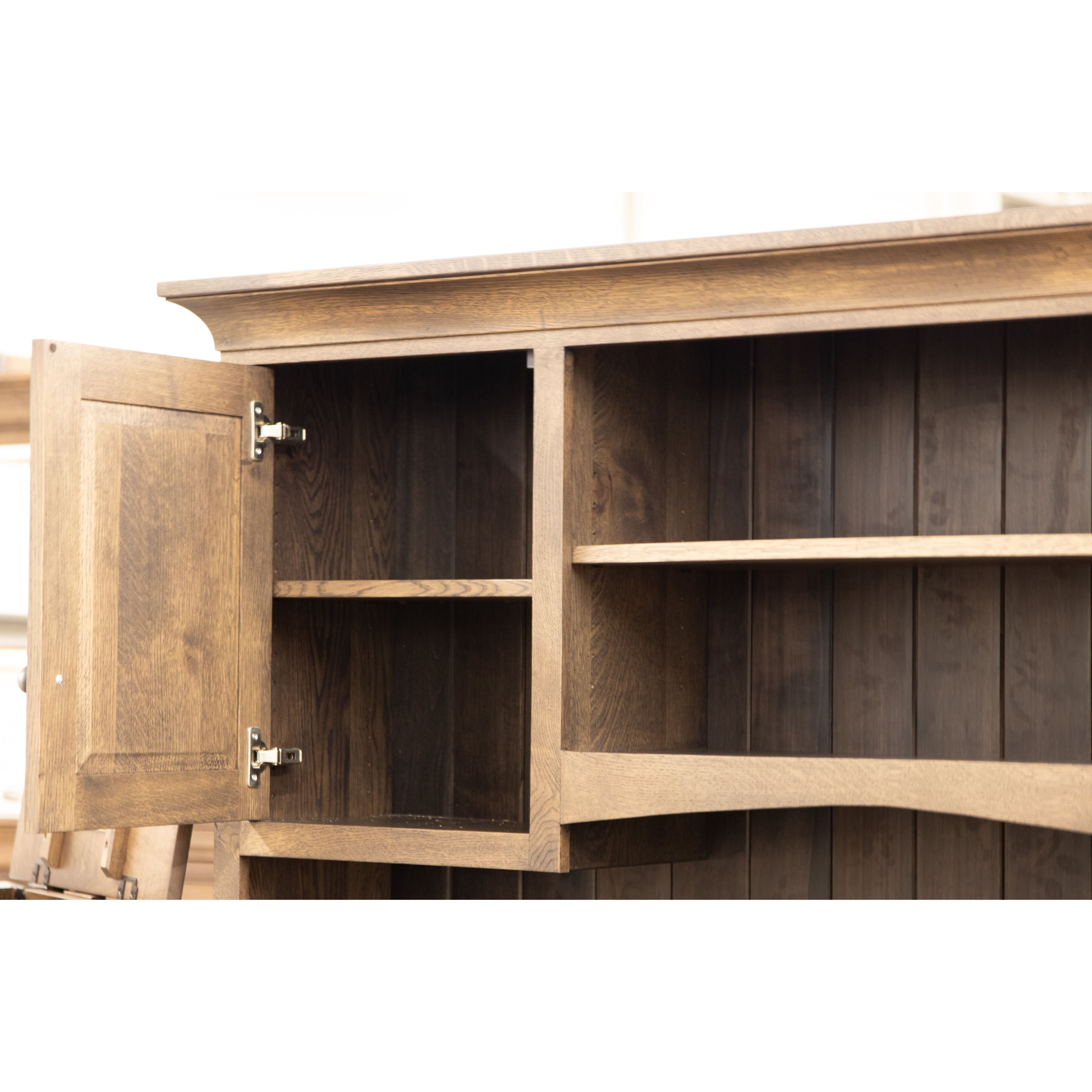 Phoenix L White Oak Wood Desk with Hutch Top | SB