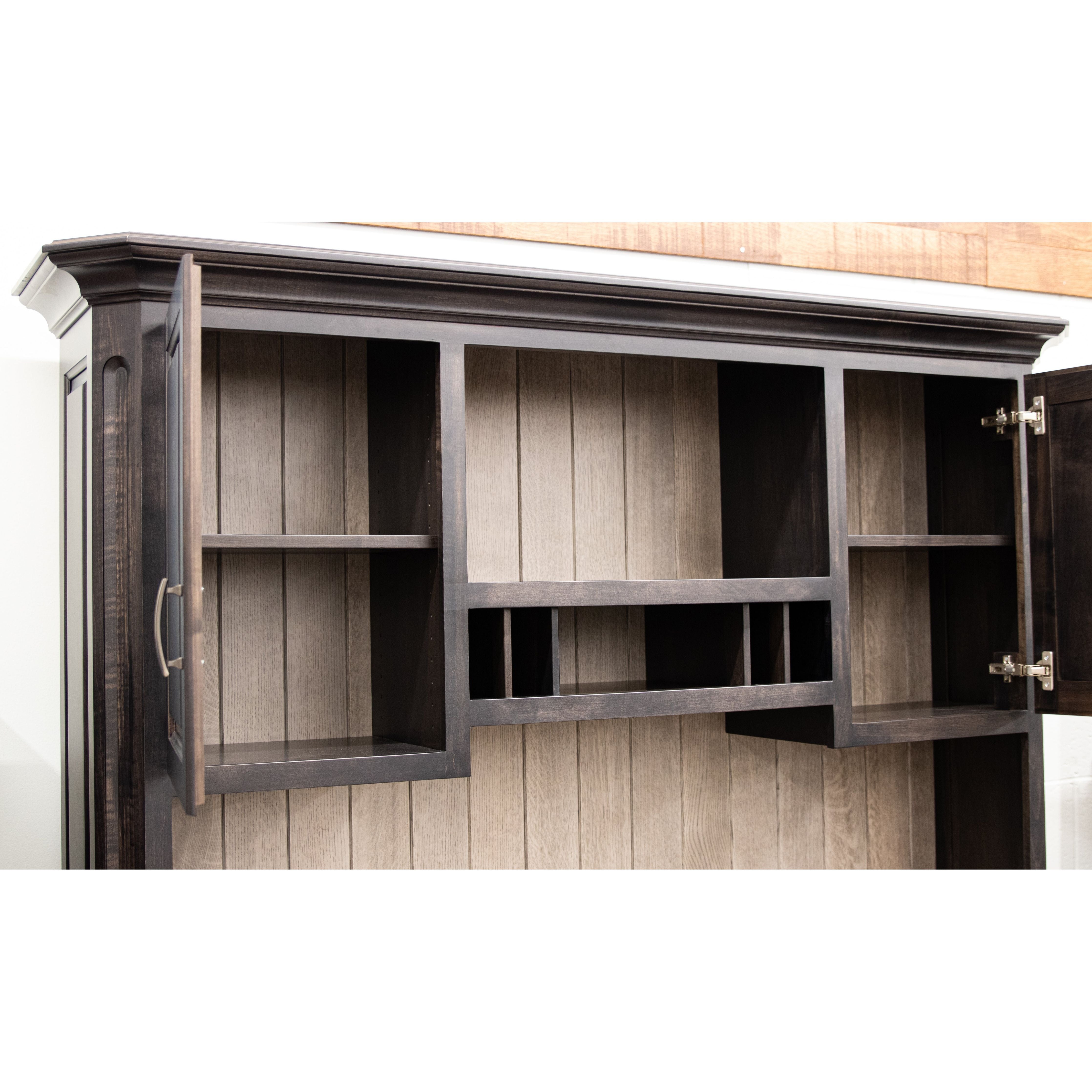 Buckingham Black & Wood Desk with Hutch Top | M-DK&RWO-GRB