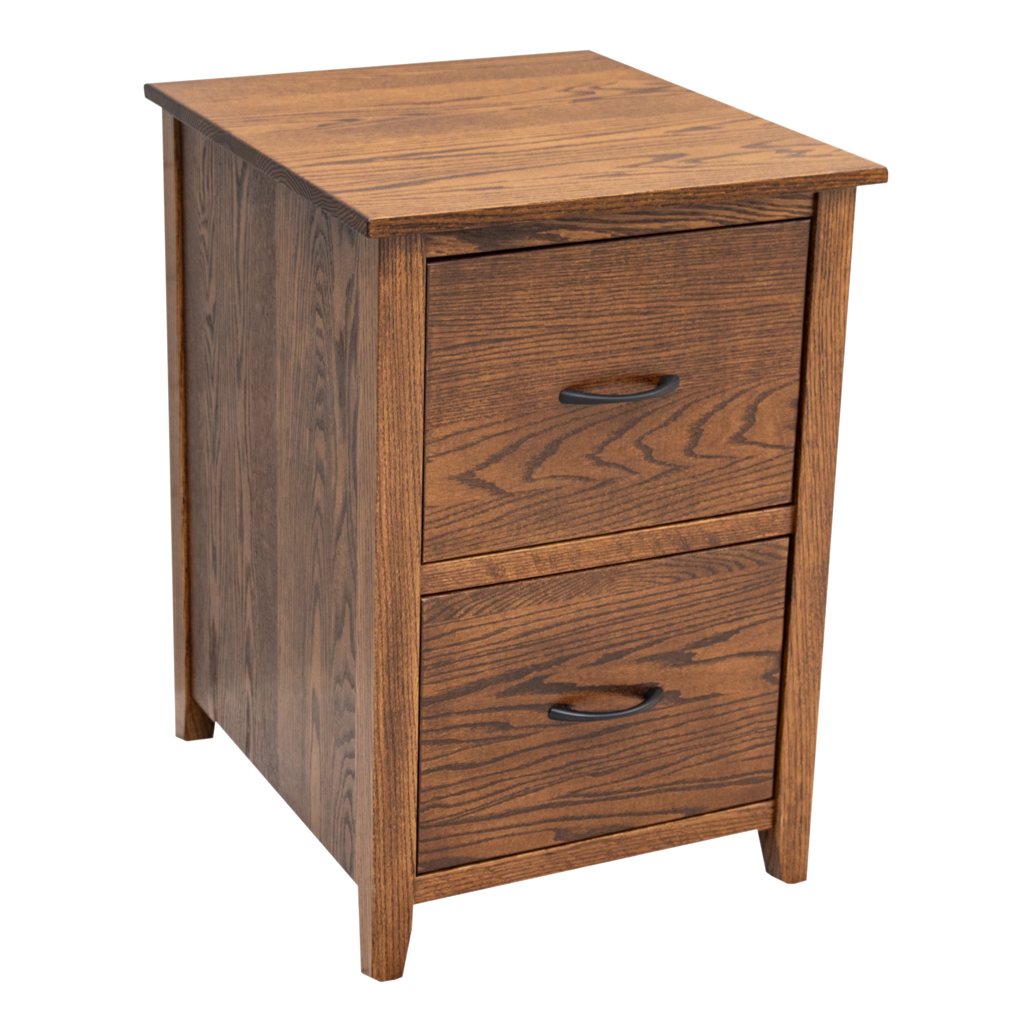 Manhattan Oak Wood 2-Drawer File Cabinet | MC
