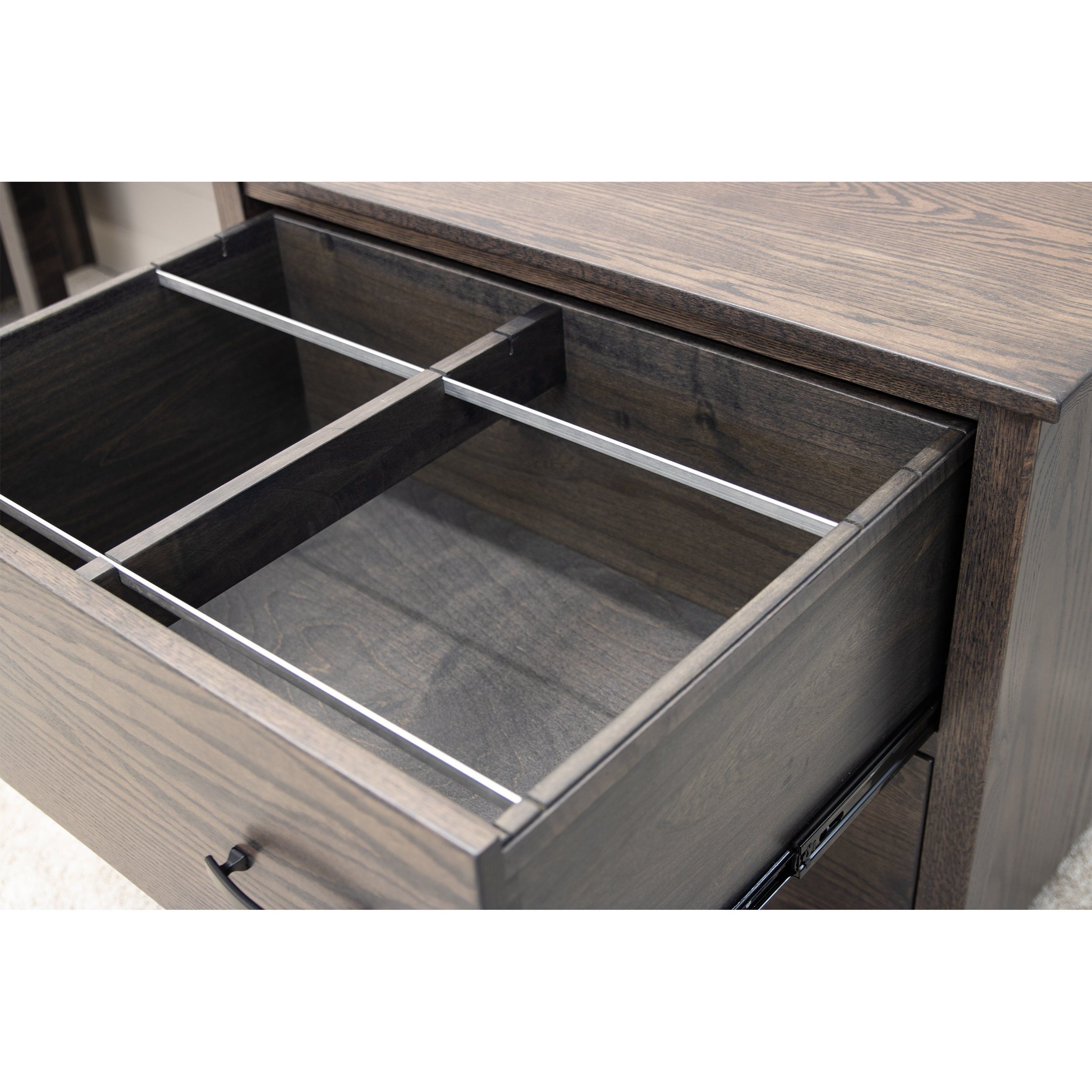 Manhattan Oak Wood 2-Drawer Lateral File Cabinet | SB