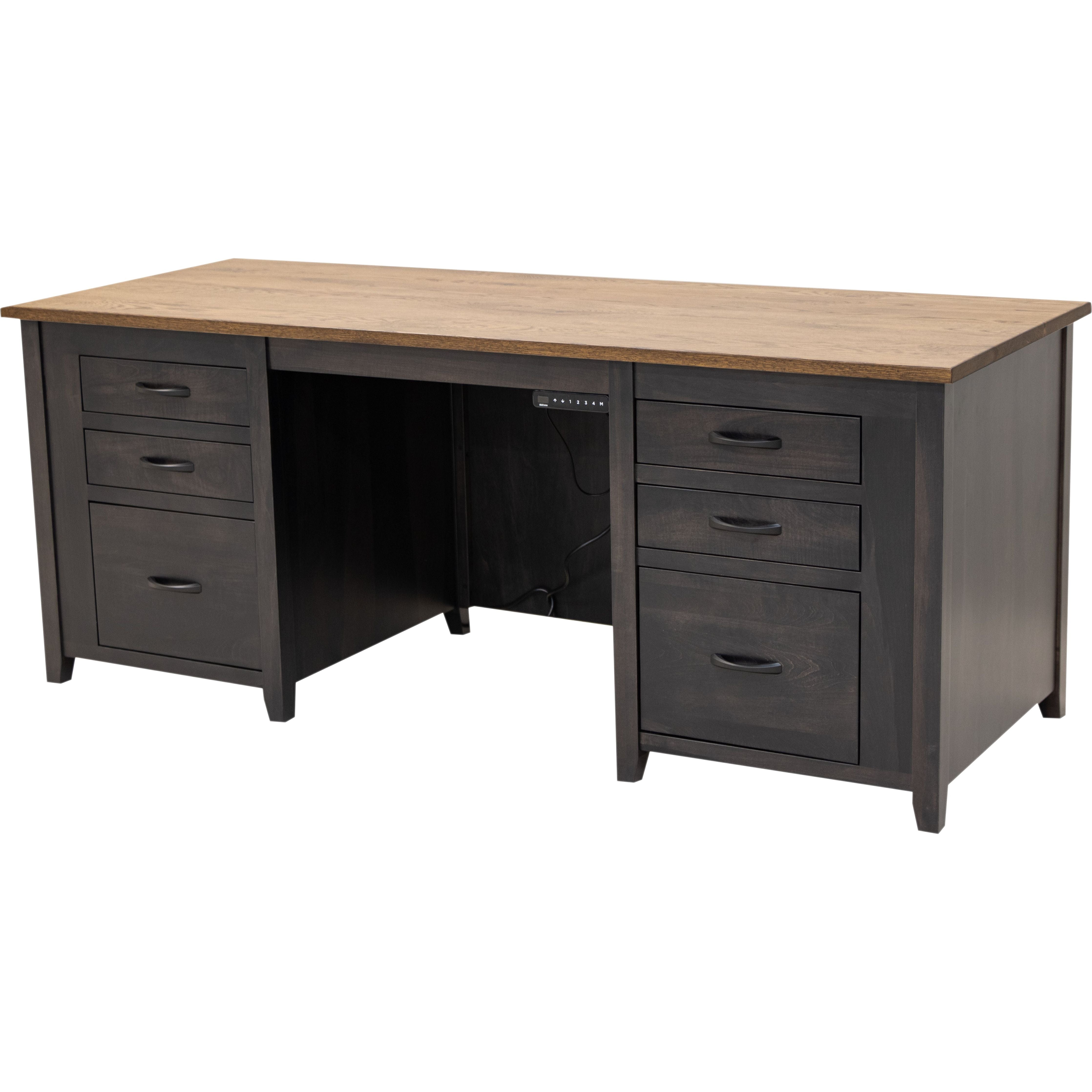 Manhattan Adjustable Standing Desk with Drawers