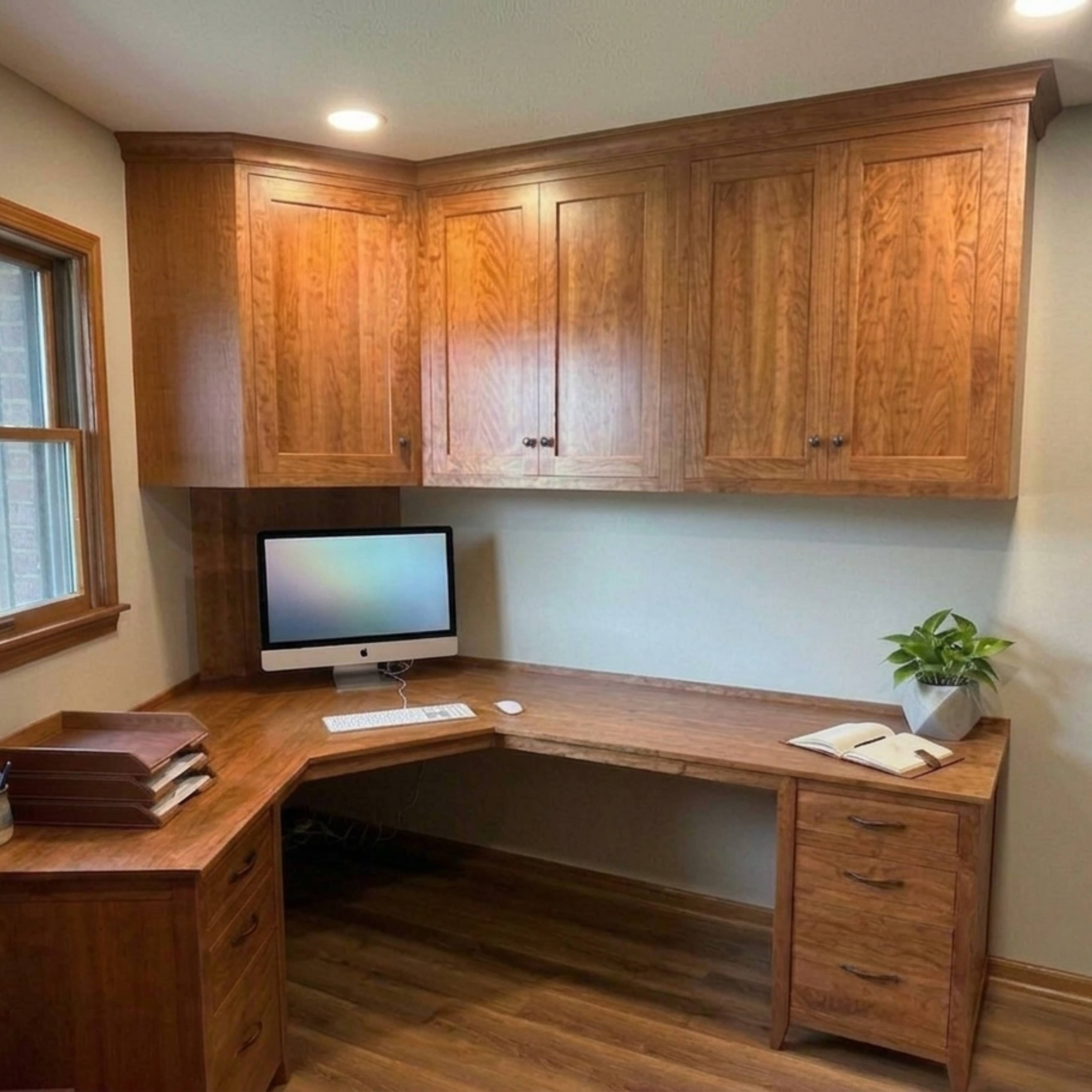 Custom Built in Jackson Classic L Shaped Corner Executive Desk