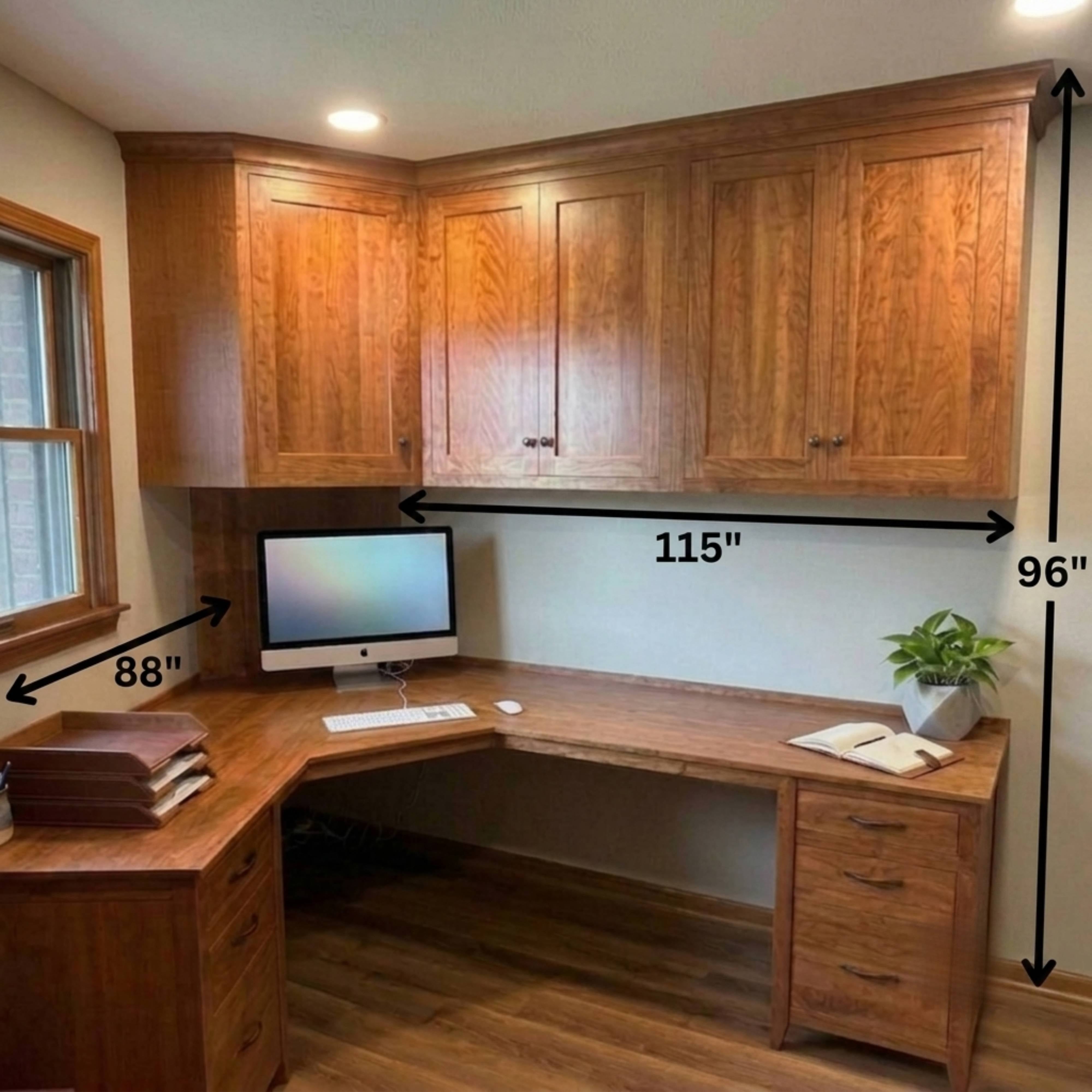 Custom Built in Jackson Classic L Shaped Corner Executive Desk
