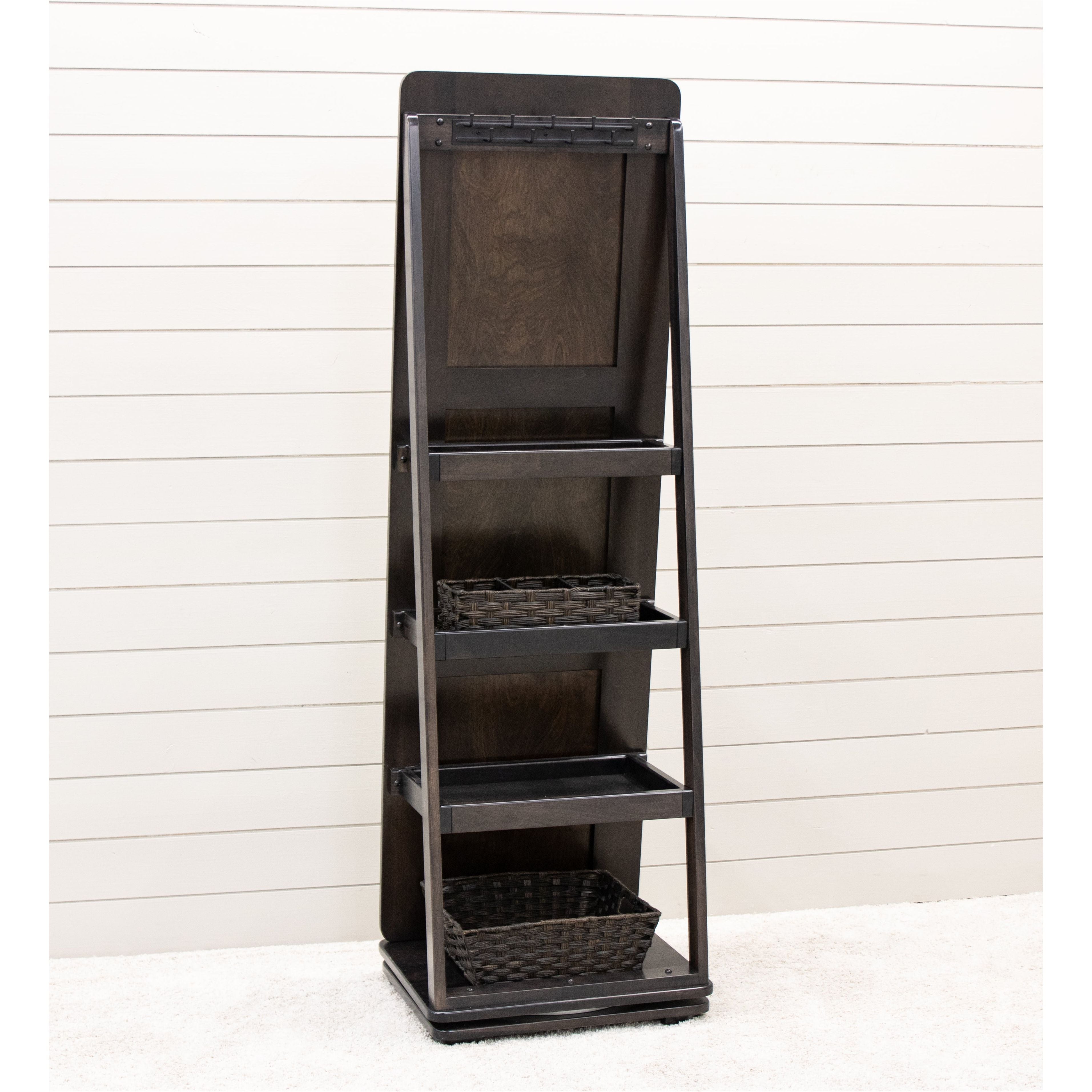 Milano Maple Wood Revolving Storage Leaner Mirror | DK