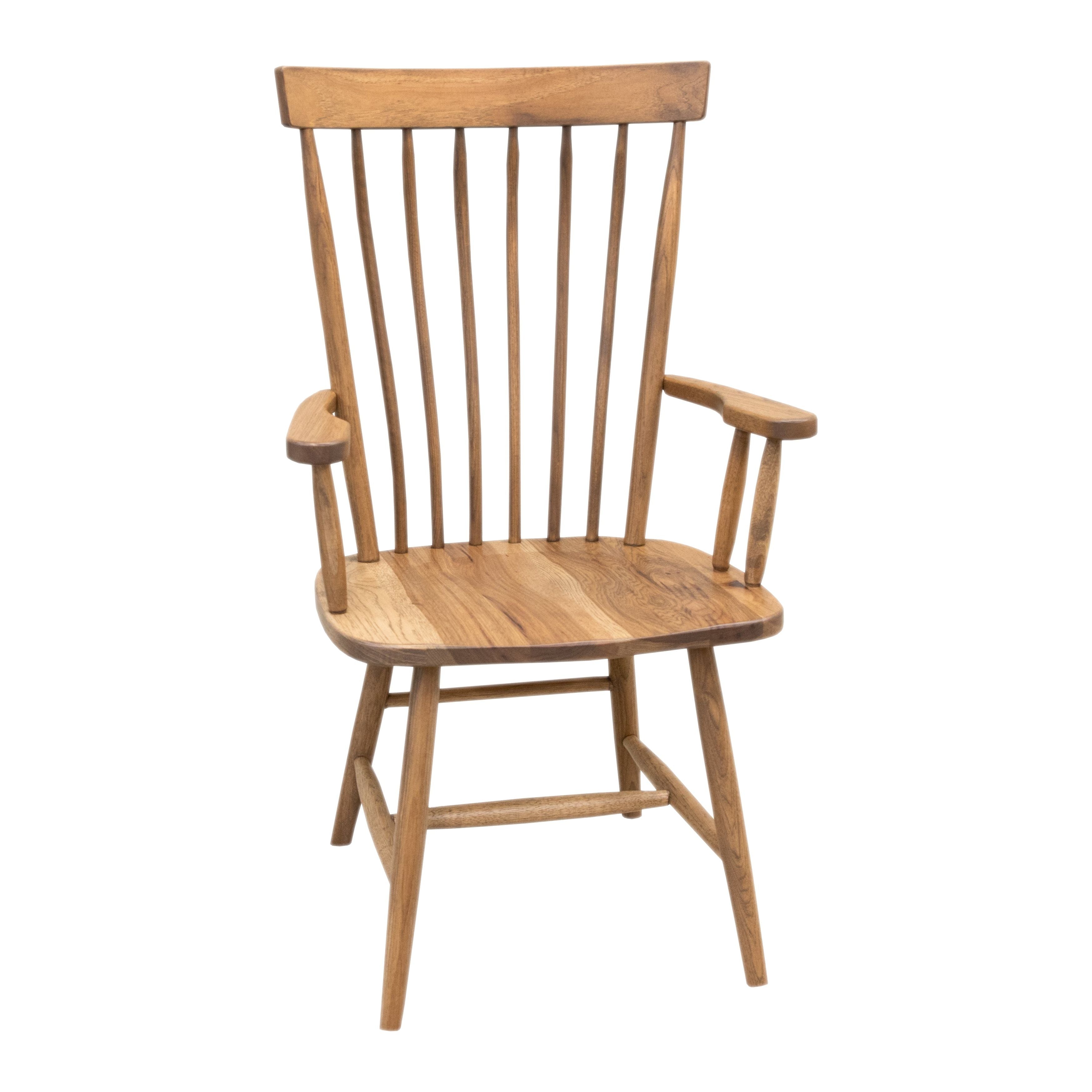 Parson Hickory Wood Extending Turned Leg Dining Set for 6-10