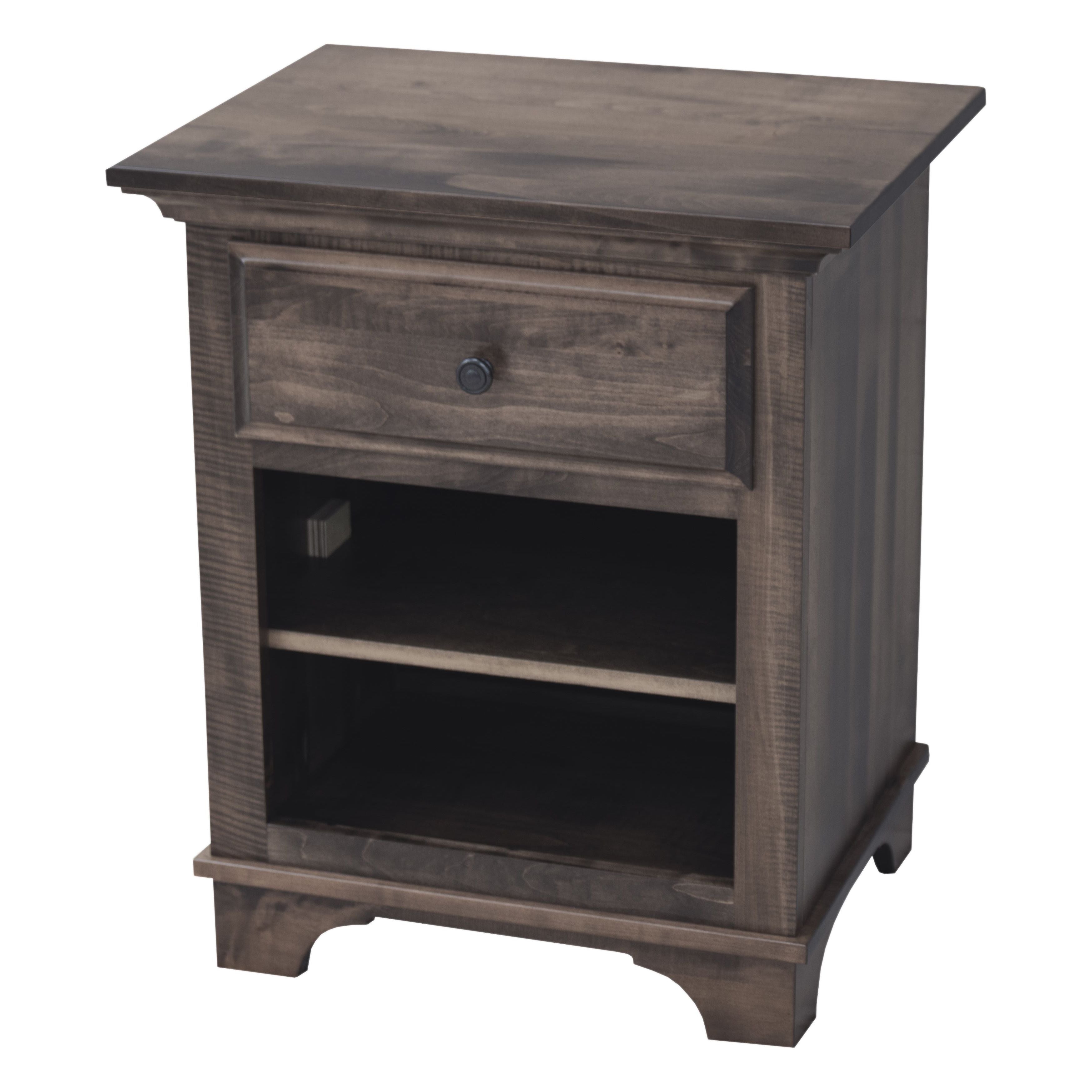 Miranda 1-Drawer, Open Nightstand