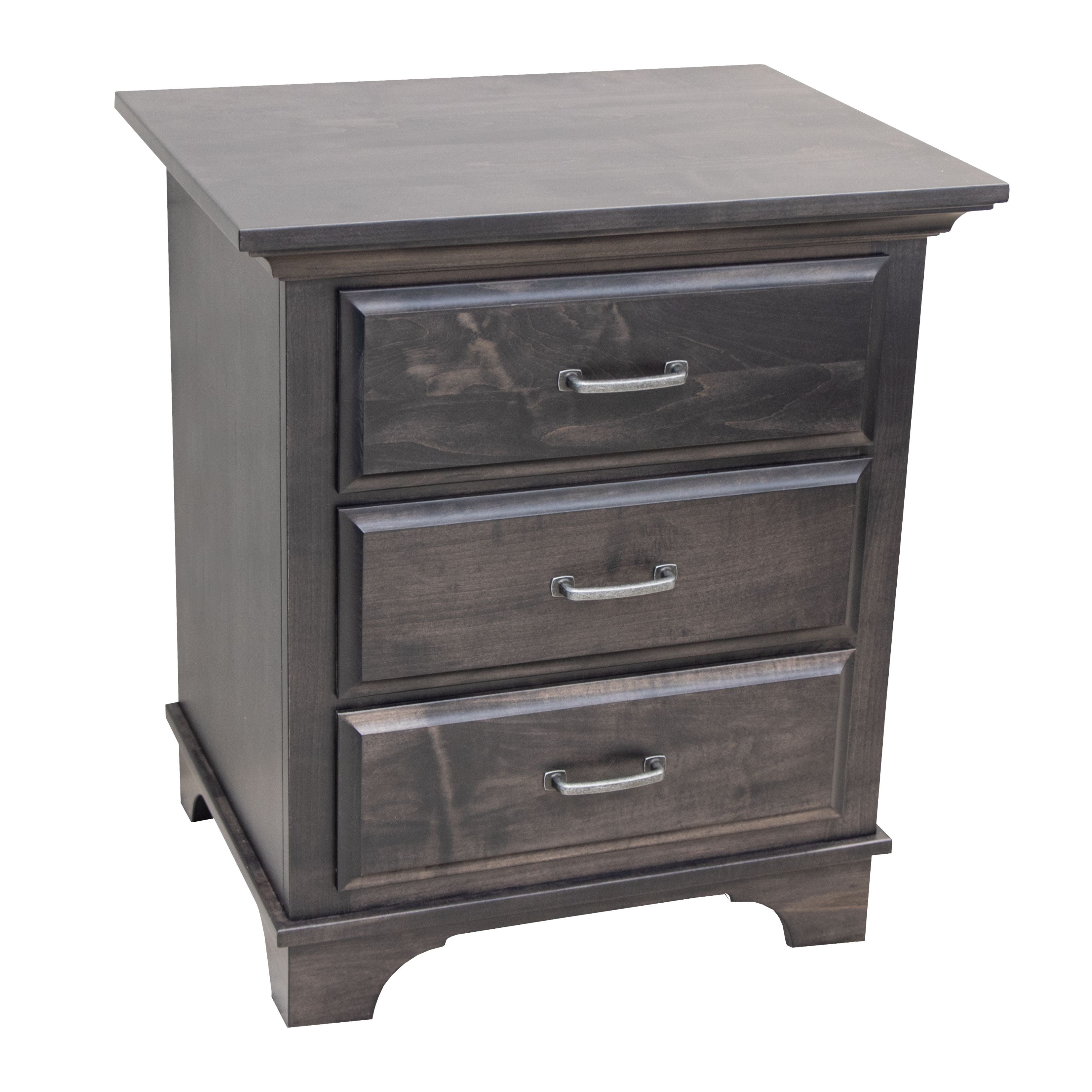 Miranda Maple Wood 3-Drawer Nightstand | DK