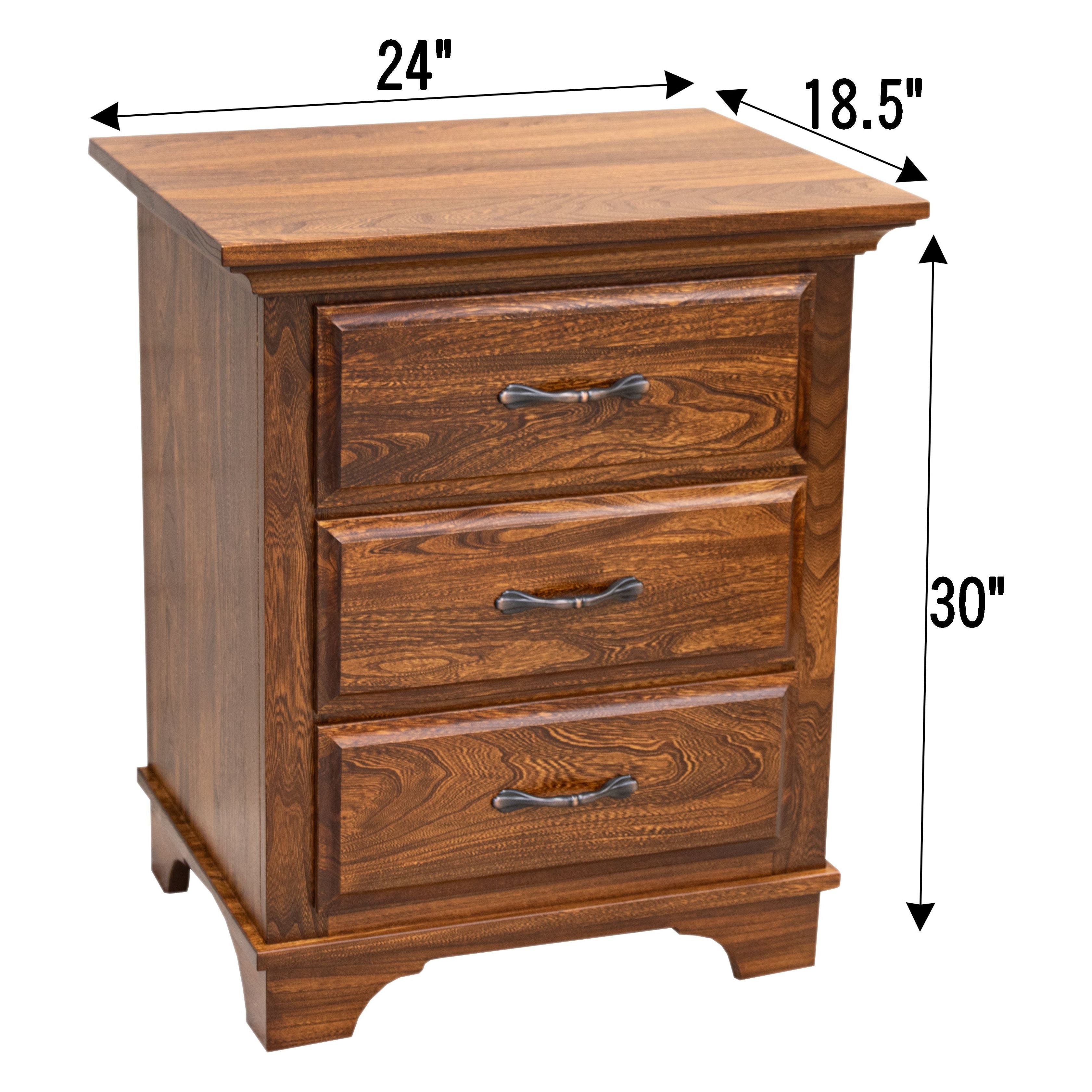 Miranda 3-Drawer Nightstand
