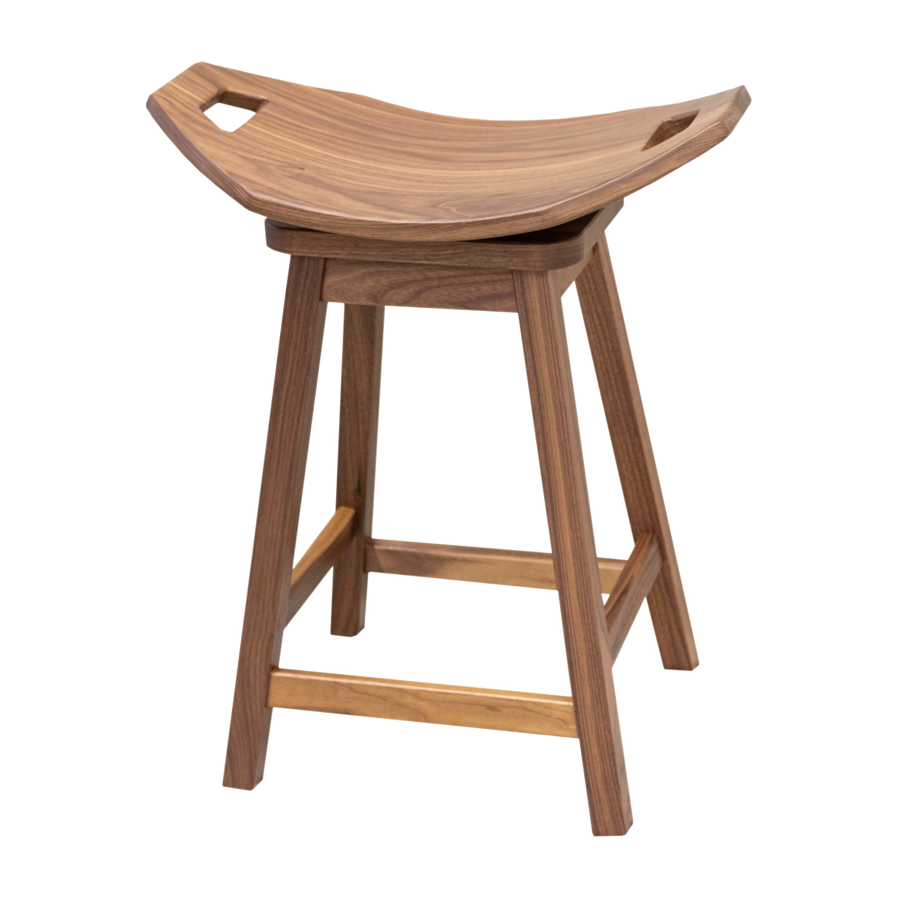 24" Mission Swivel Saddle Bar Stool