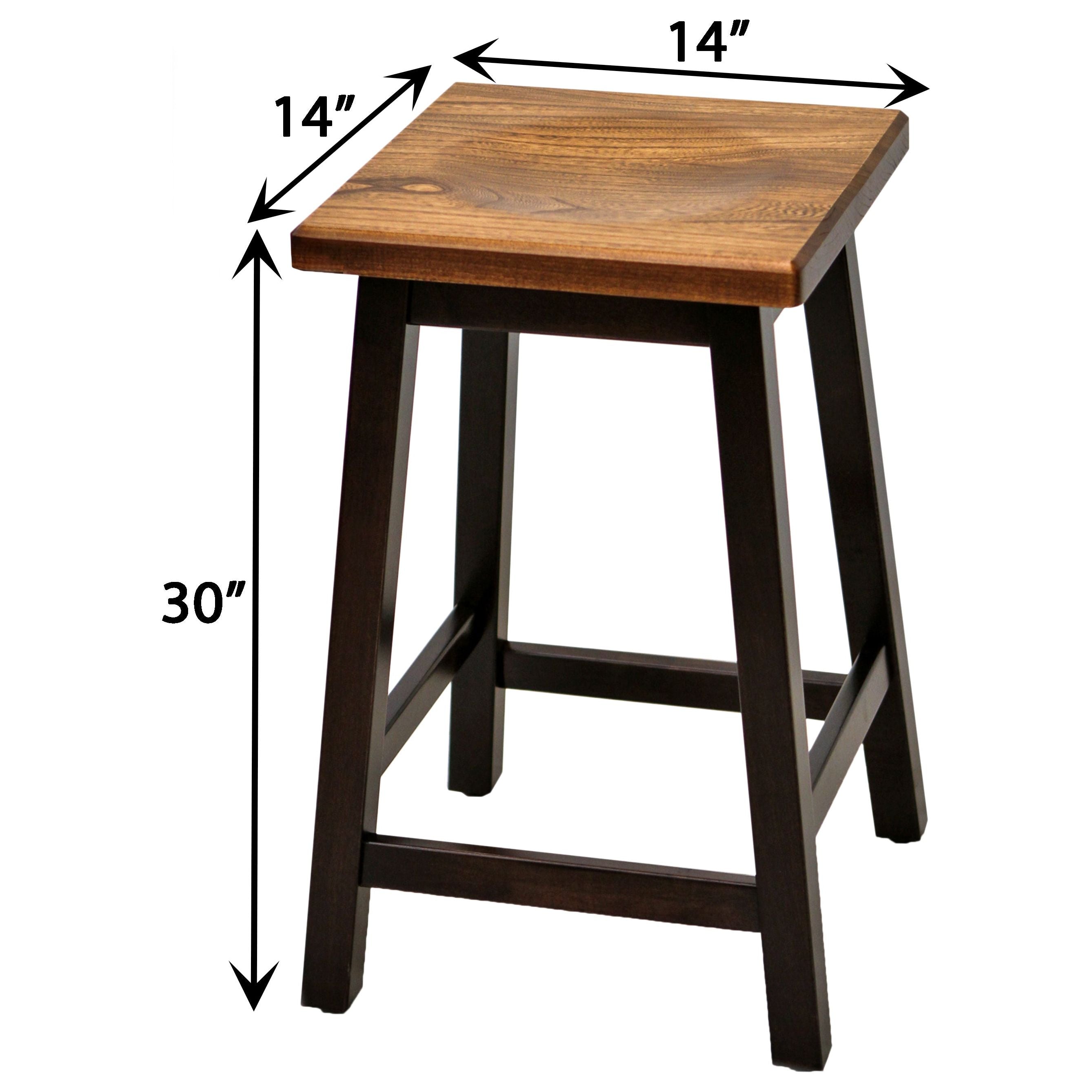 Mission 24" White & Wood Bar Stool | M-CS&DCD