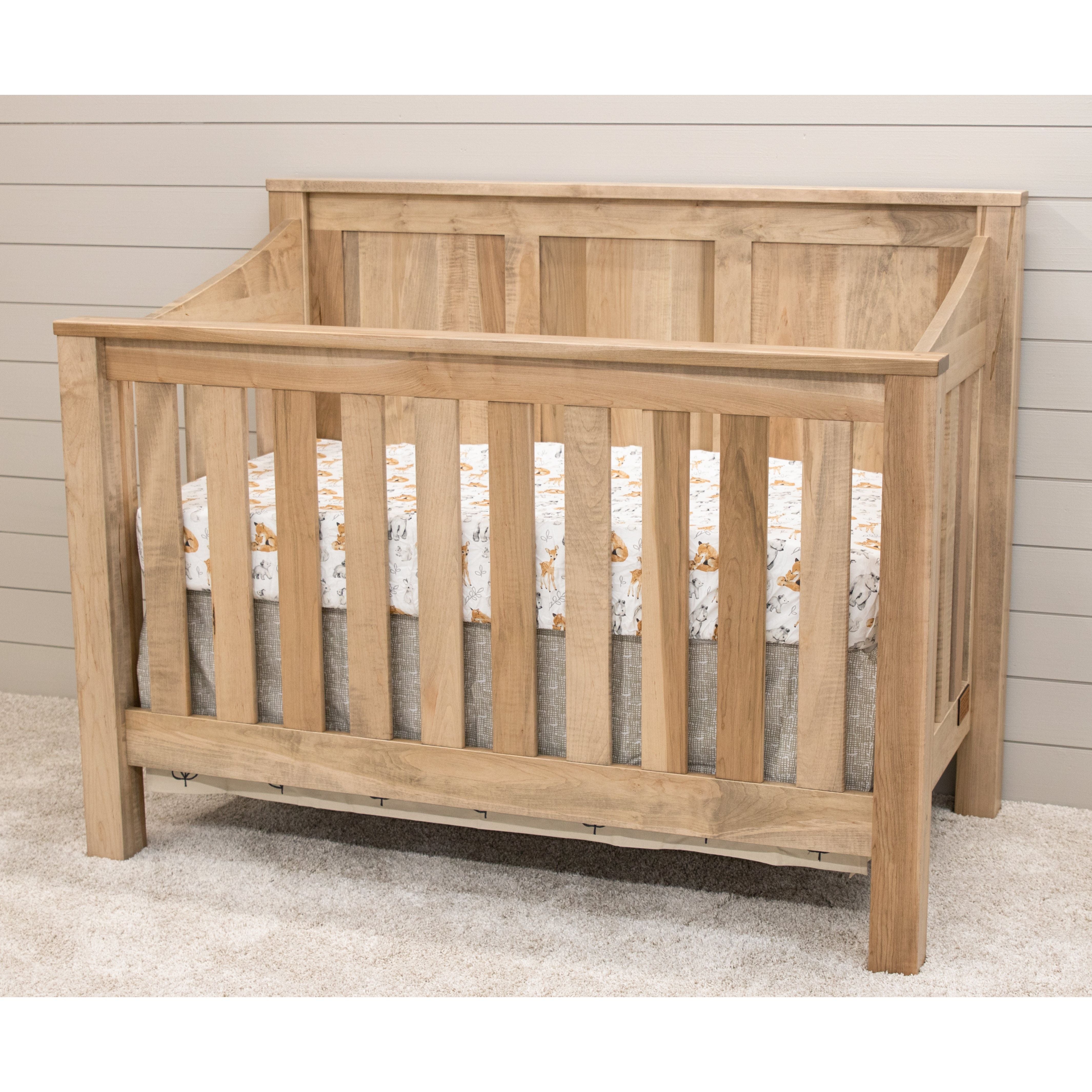 Mission Panel Maple Wood Convertible Crib | DS