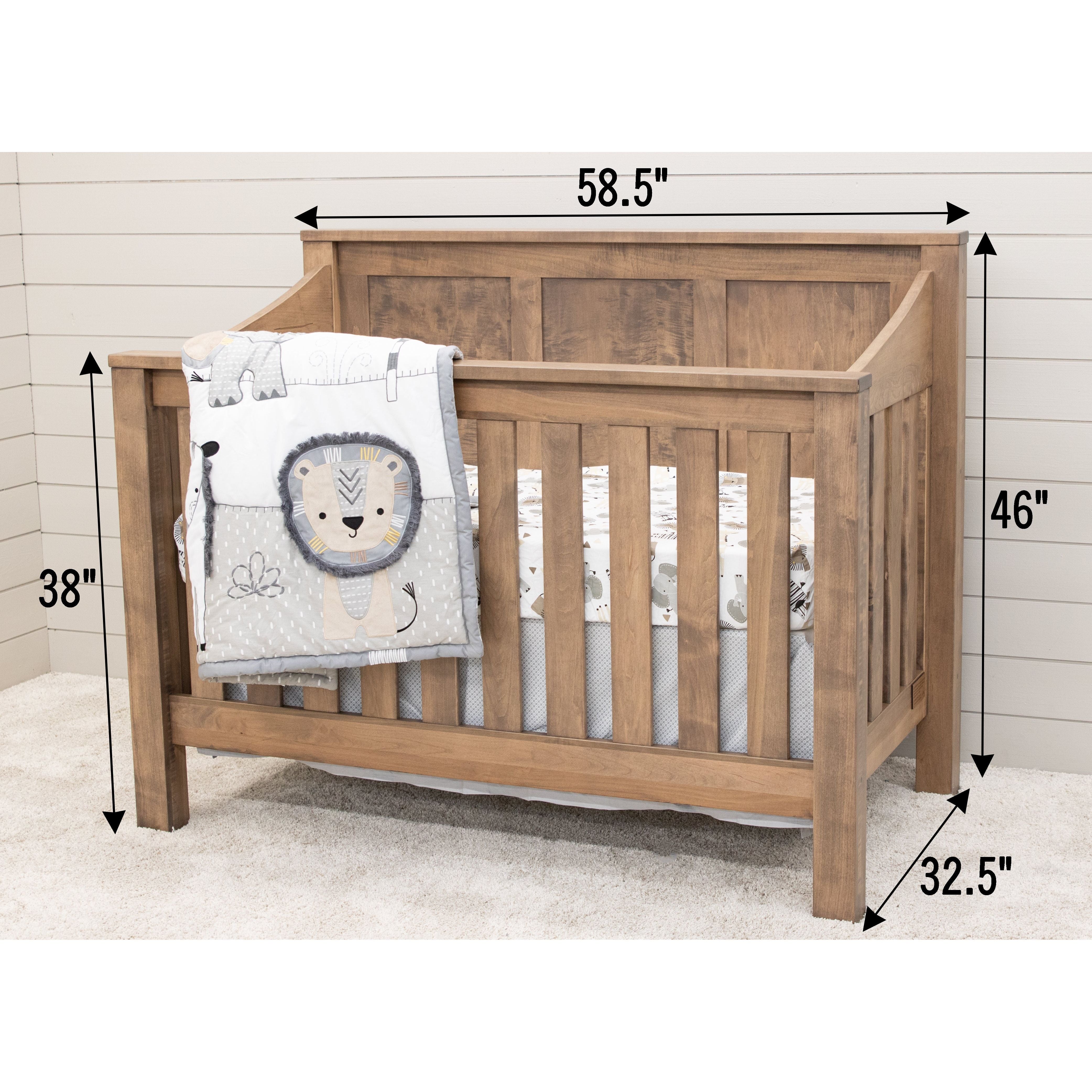 Mission Panel Maple Wood Convertible Crib | WB