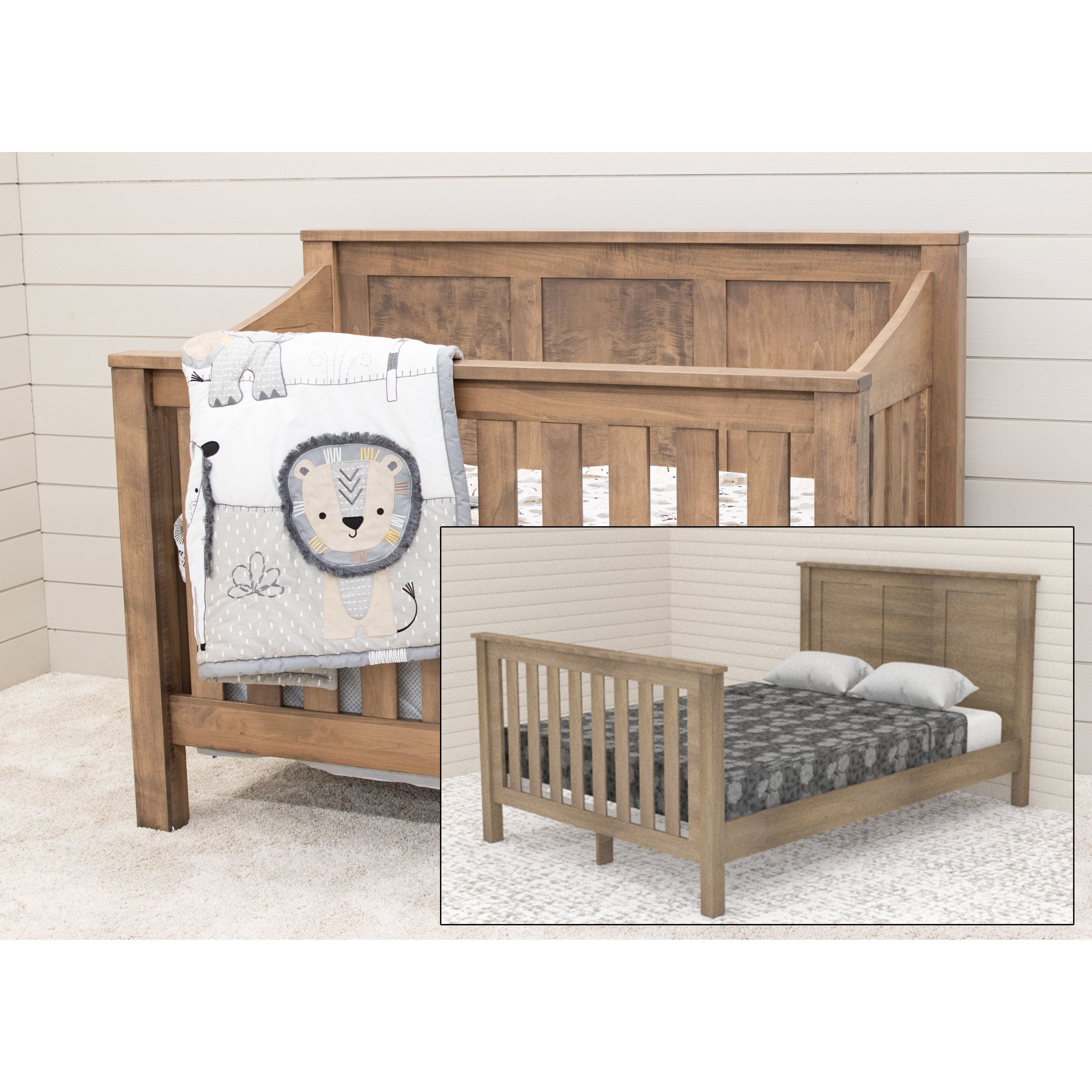 Mission Panel Maple Wood Convertible Crib | WB