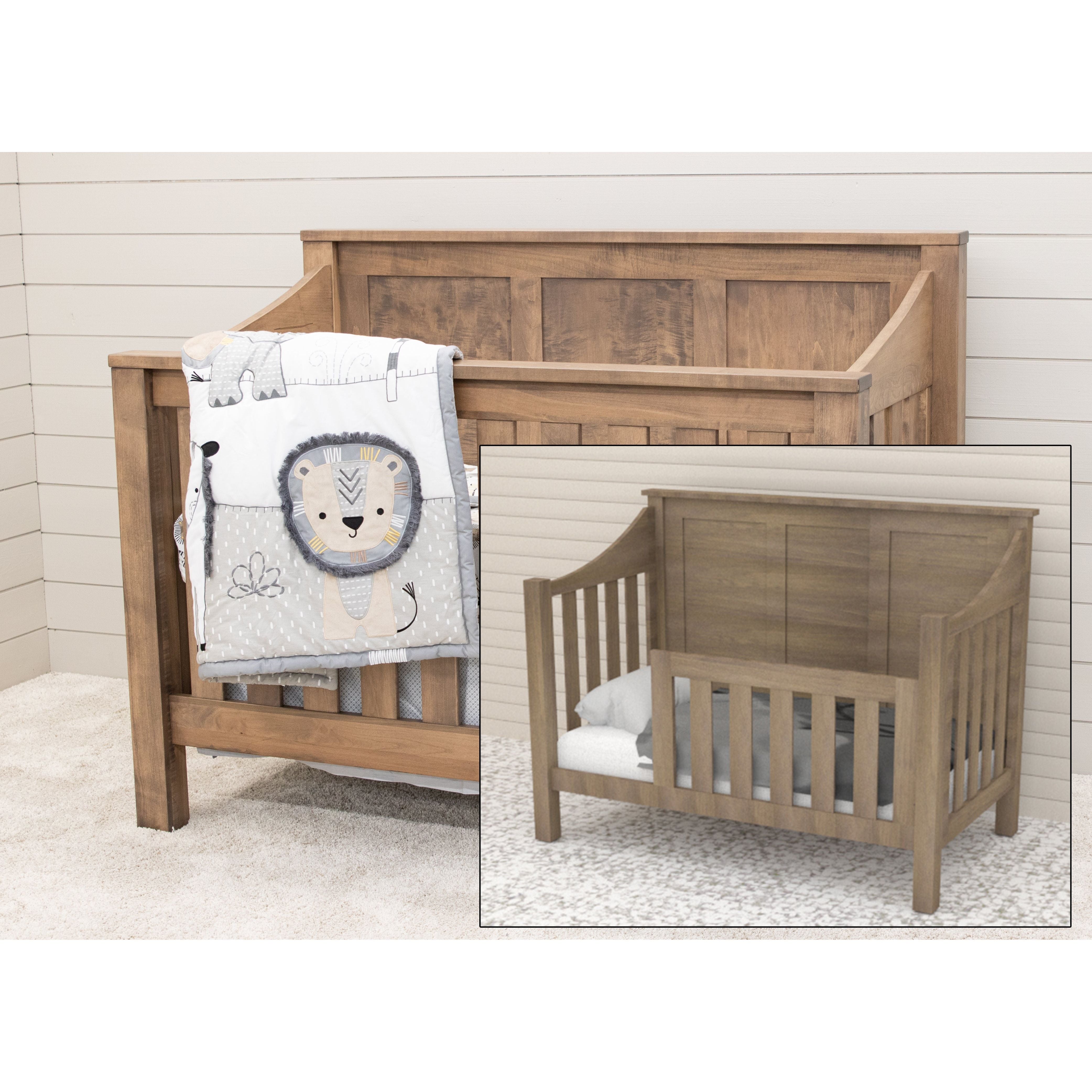 Mission Panel Maple Wood Convertible Crib | WB