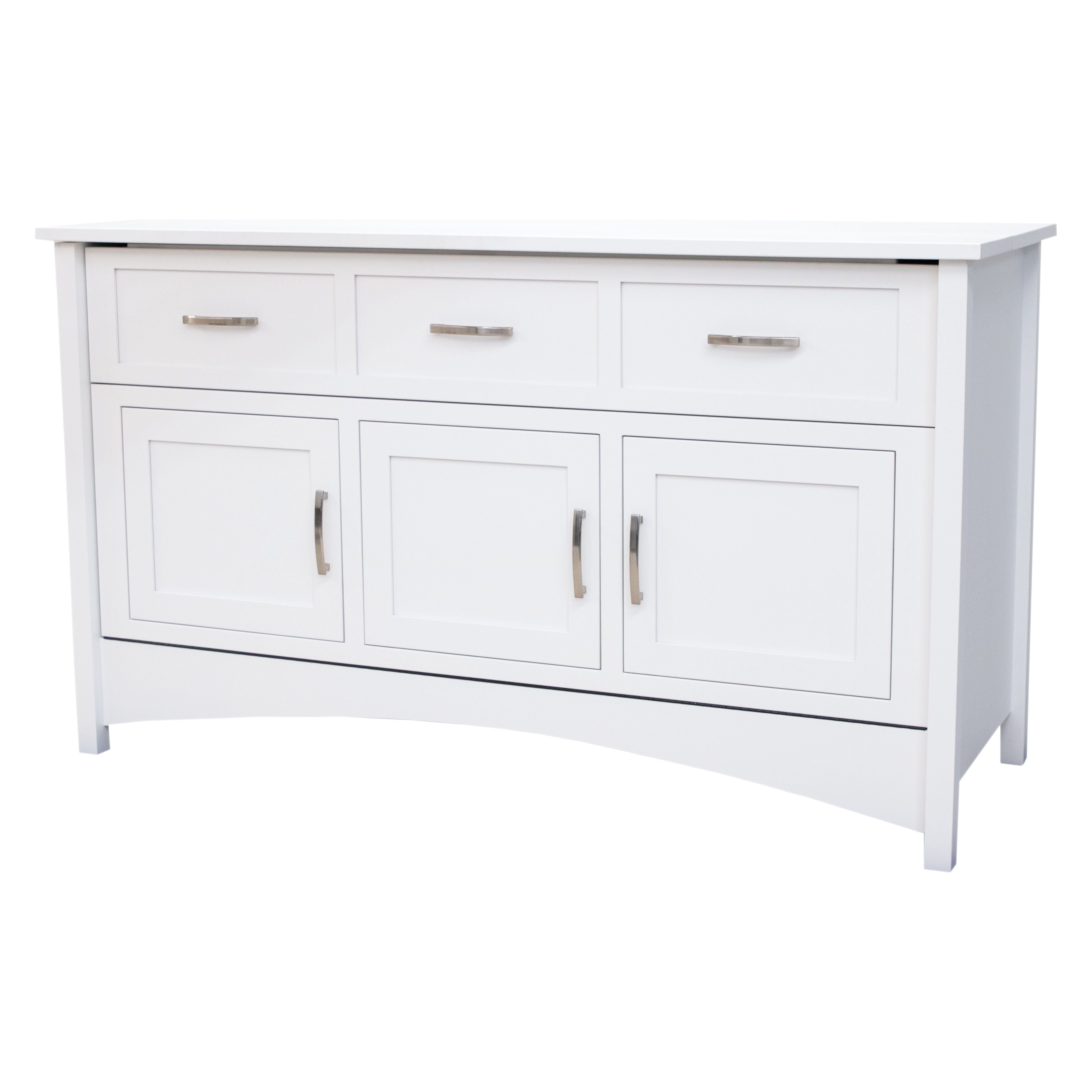 Mission Style Maple Wood White Murphy Bed Cabinet | DW