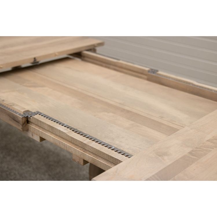 Modern Farm Leg Maple Wood Extending Dining Table | DS