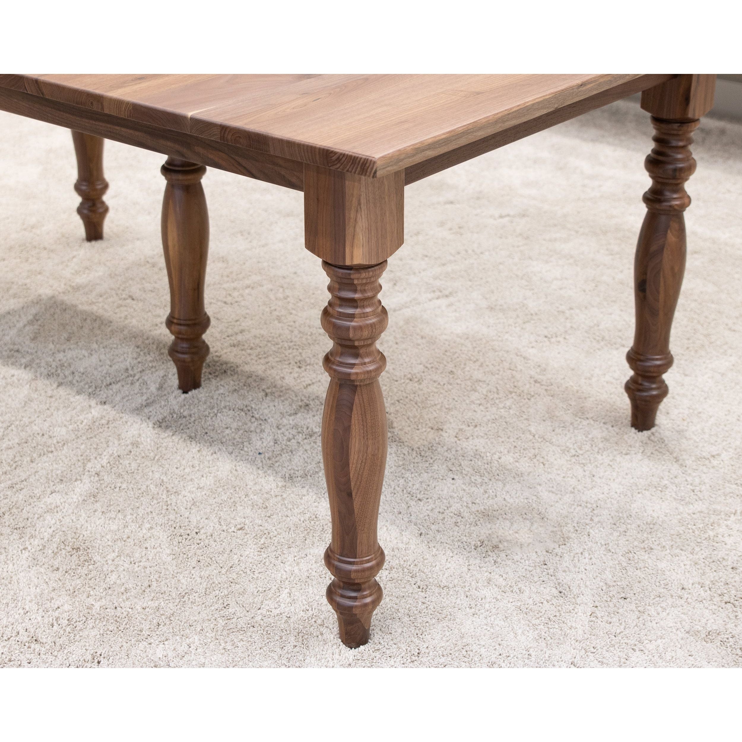 Modern Farm Leg Walnut Wood Extending Dining Table | NAT