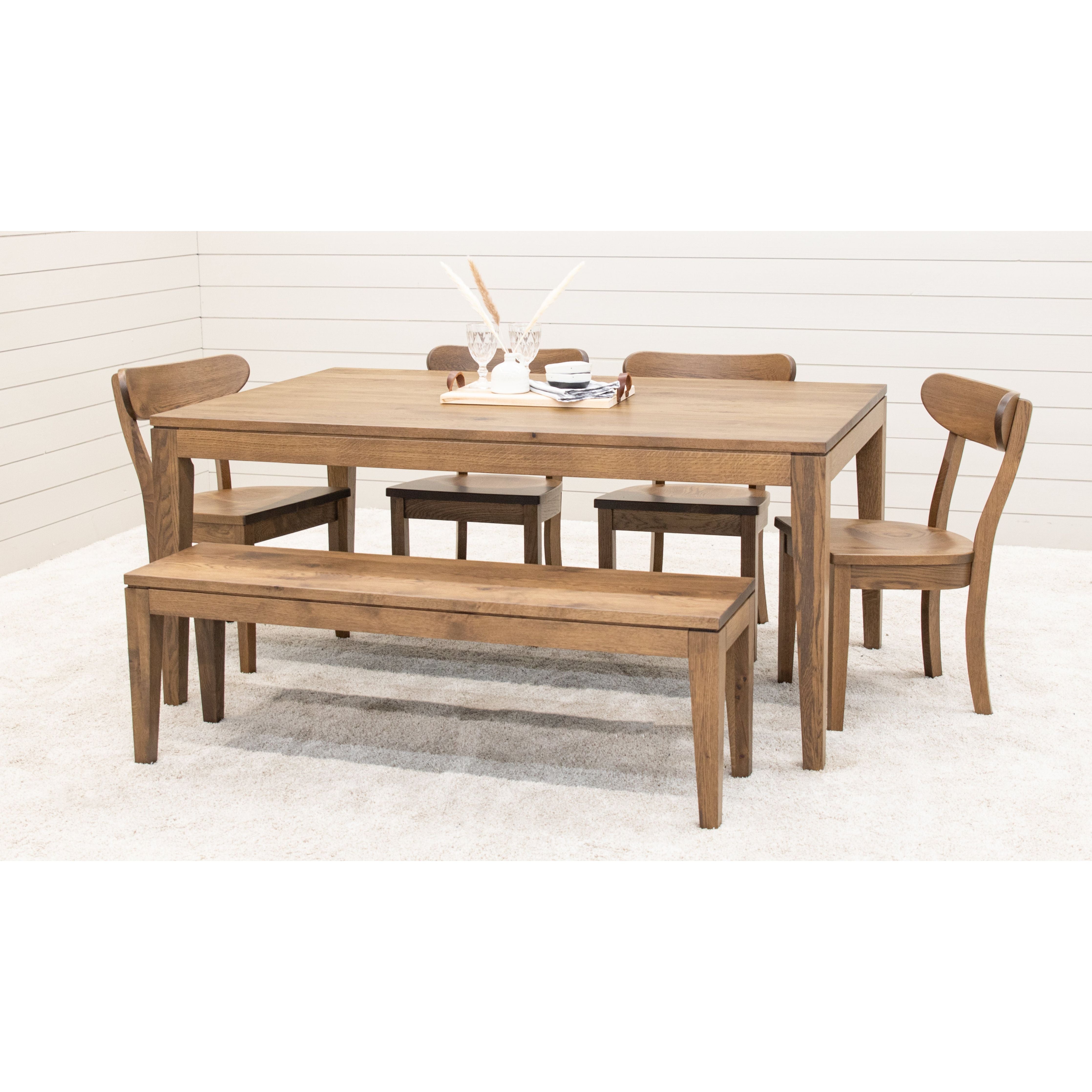 Monroe Mid Century Hickory Wood Dining Table | CO