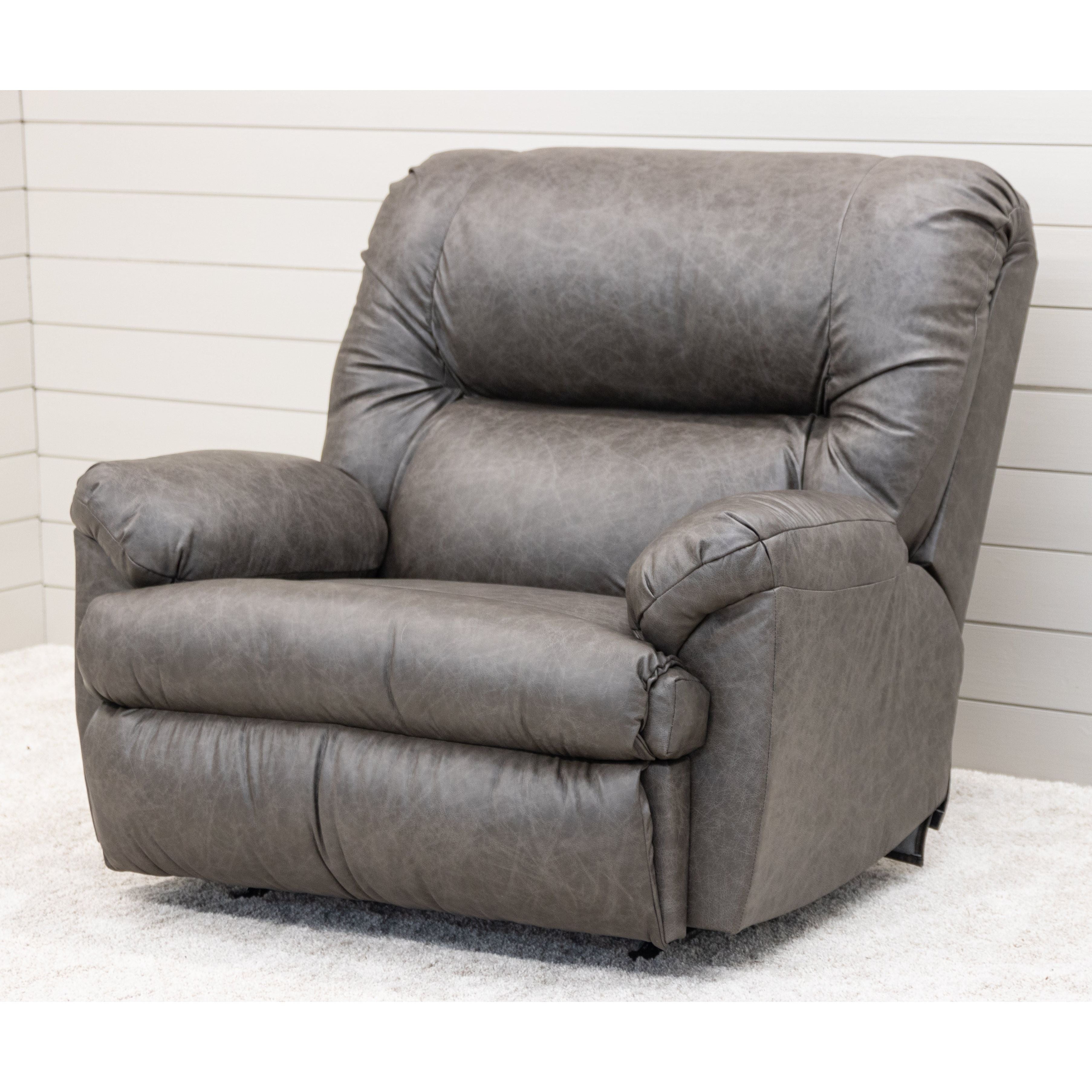 Montana Grey Leather Custom Wide Recliner