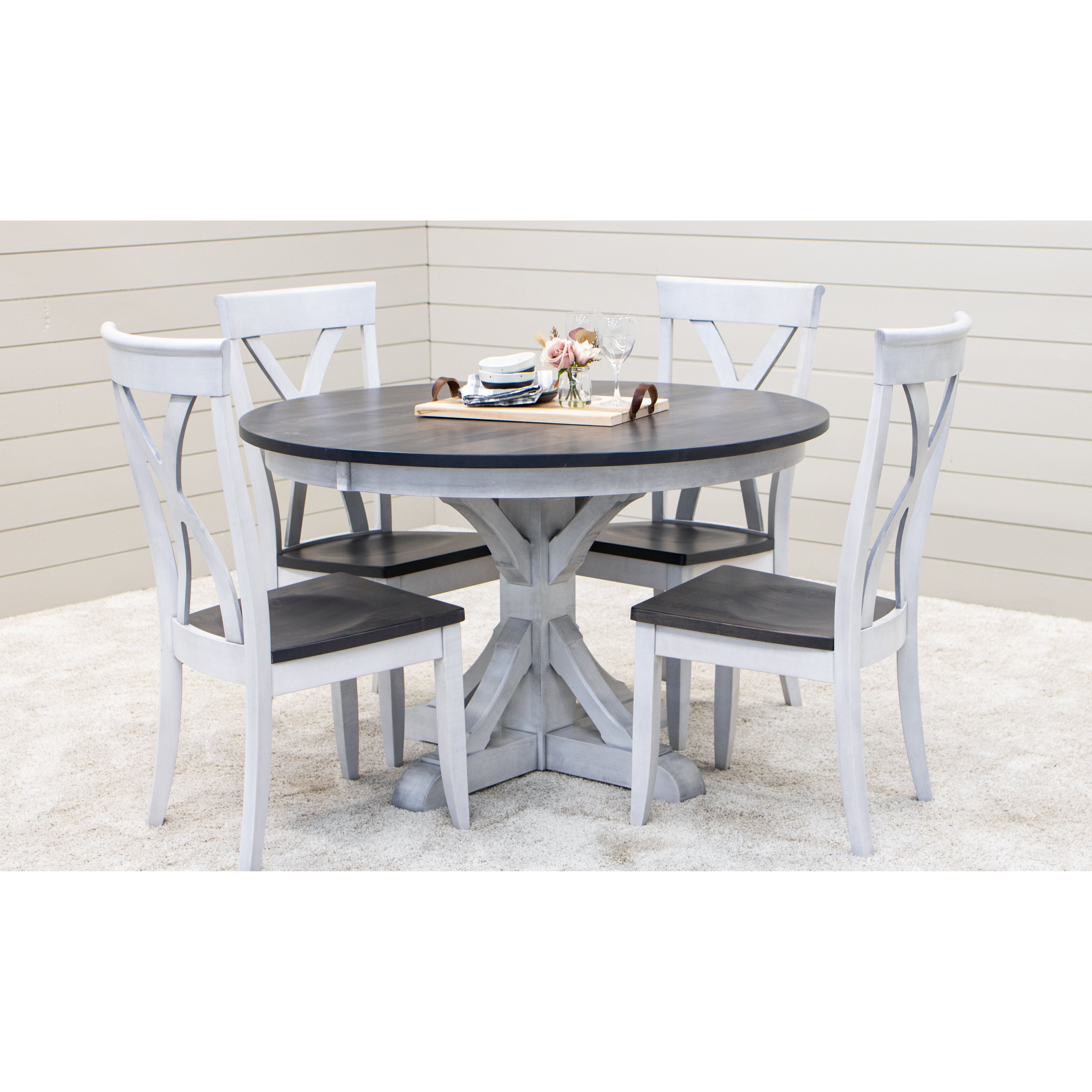 Brooke X Back White & Wood Side Dining Chair | M-AV&GS