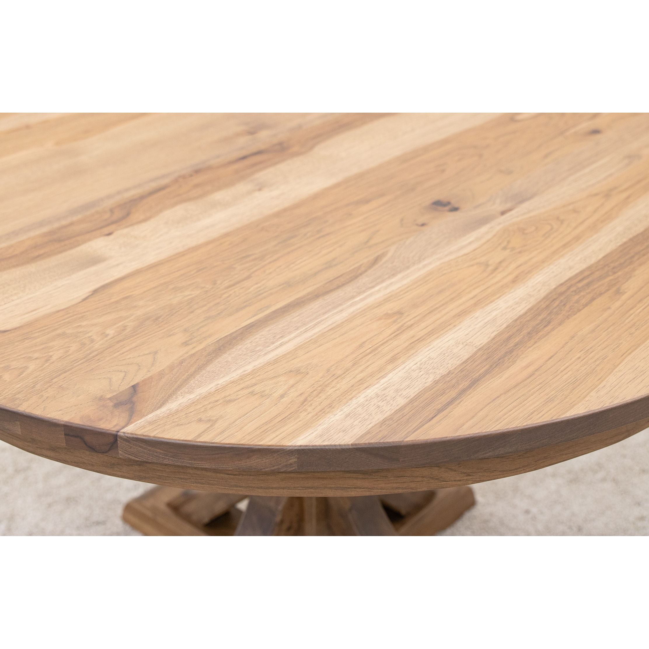 Newport Hickory Round Extendable Dining Table Set for 4-6